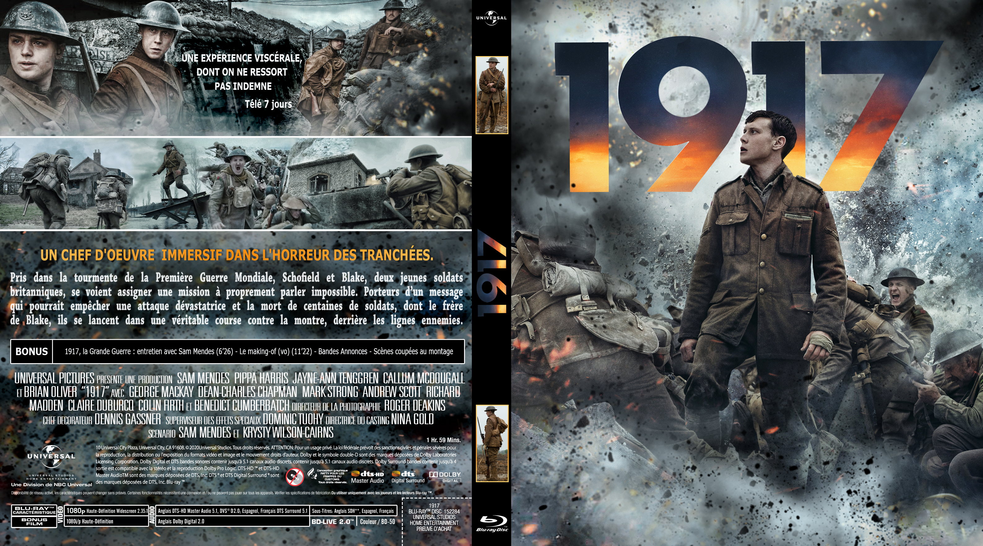 Jaquette DVD 1917 custom (BLU-RAY)