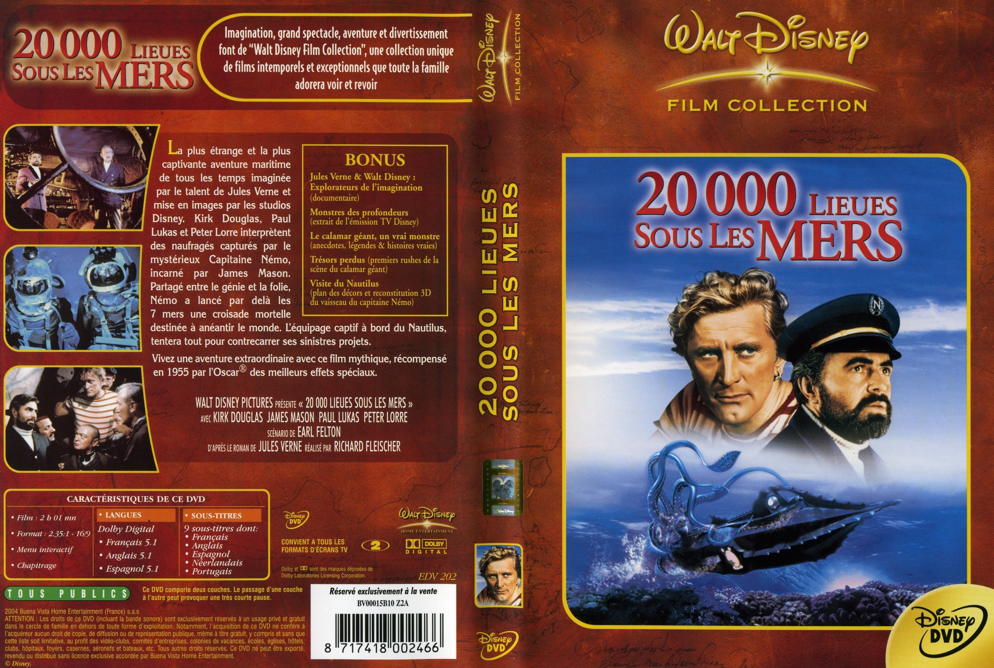 Jaquette DVD 20000 lieues sous les mers