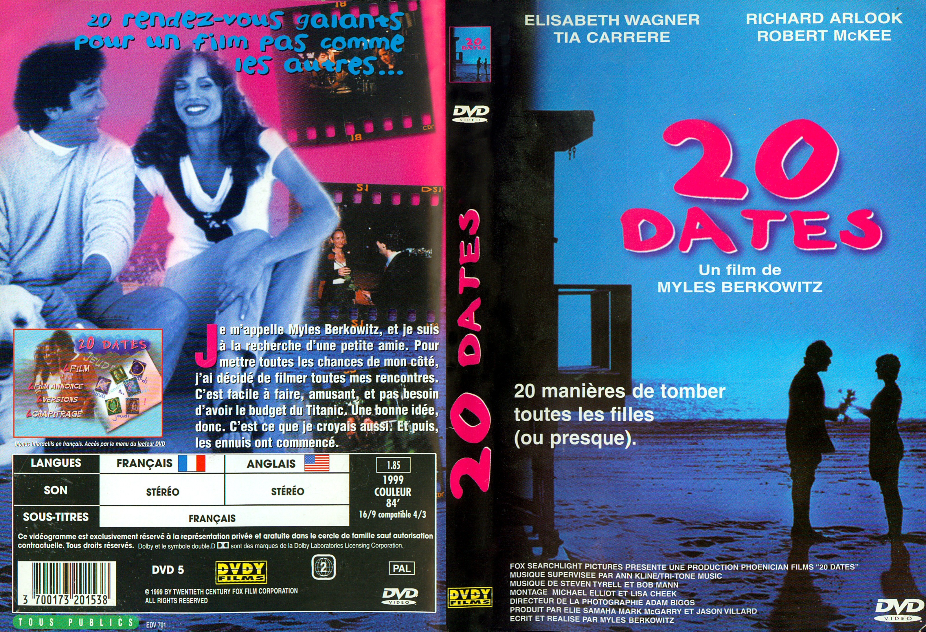 Jaquette DVD 20 dates