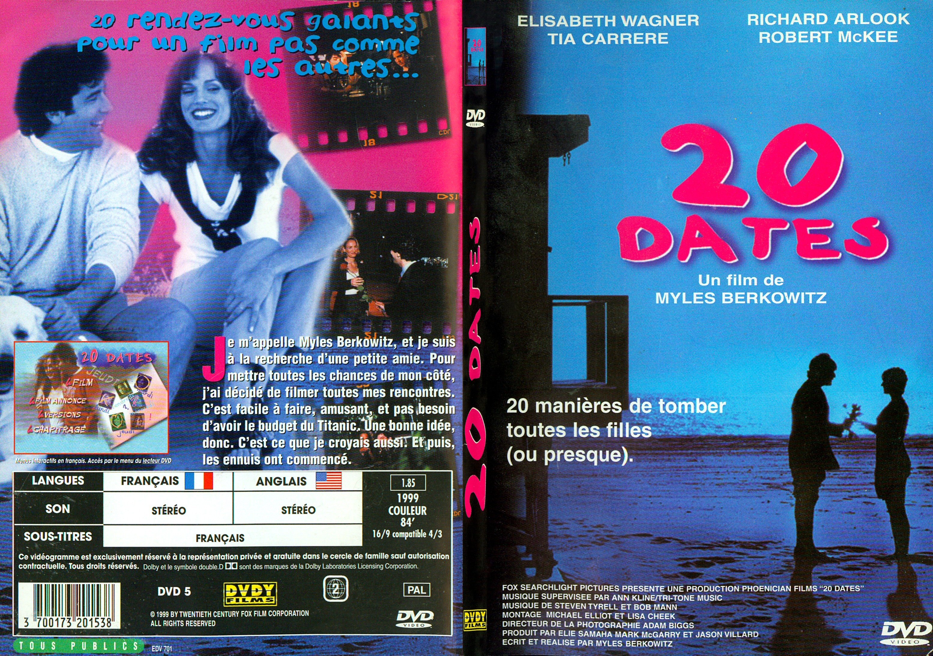 Jaquette DVD 20 dates - SLIM