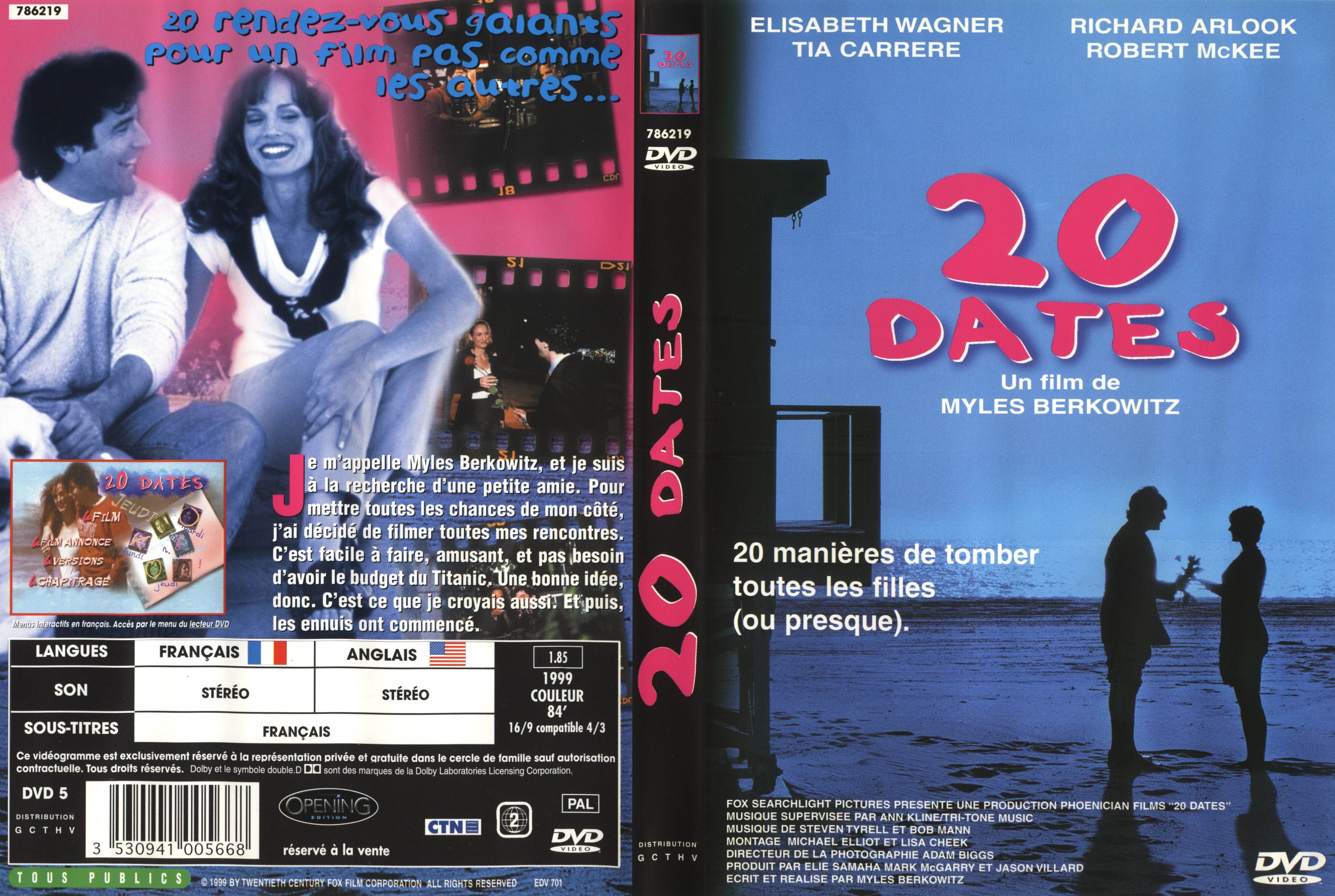 Jaquette DVD 20 dates v2
