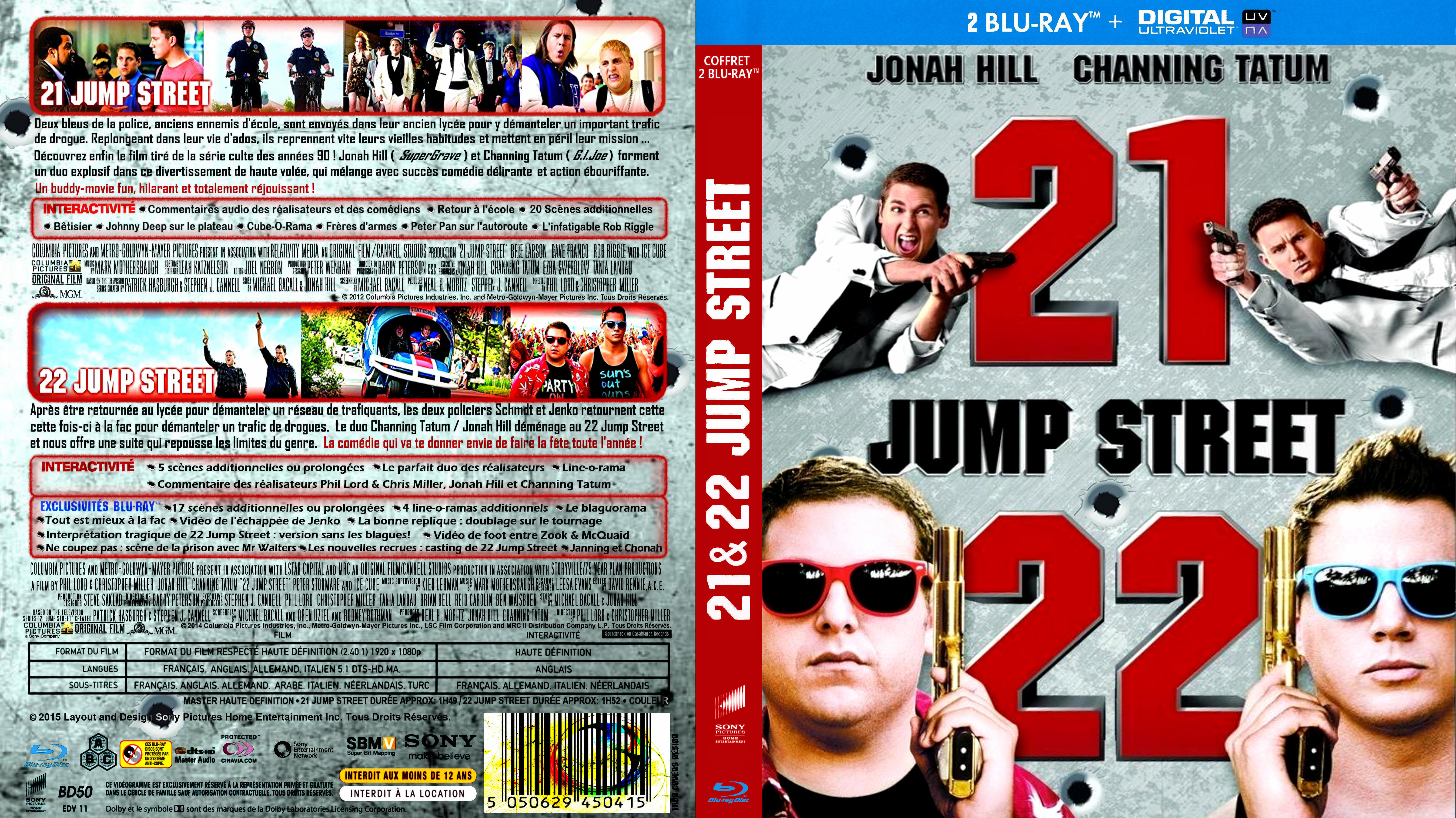 Jaquette DVD 21 & 22 jump street coffret custom (BLU-RAY)