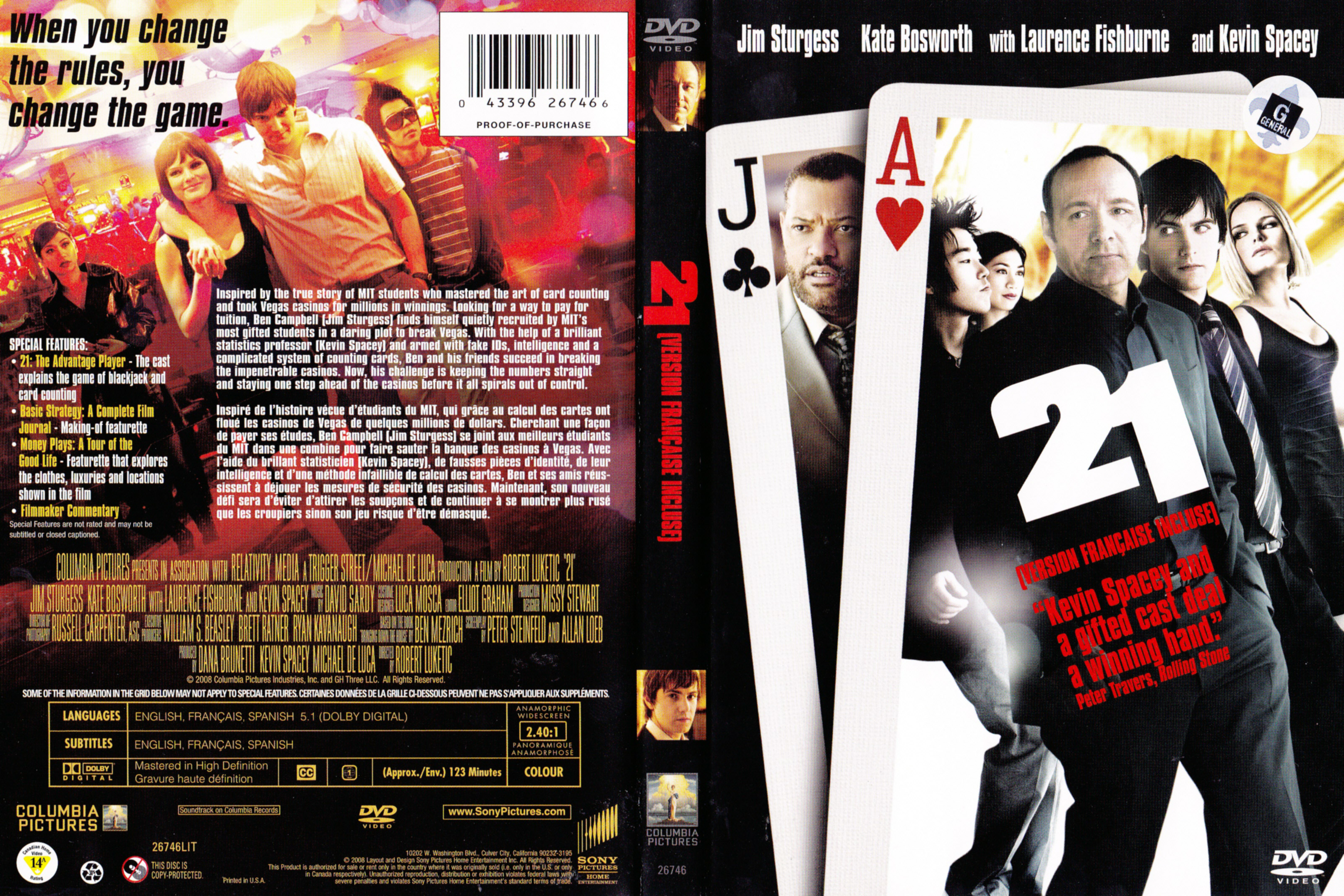 Jaquette DVD 21 (Canadienne)