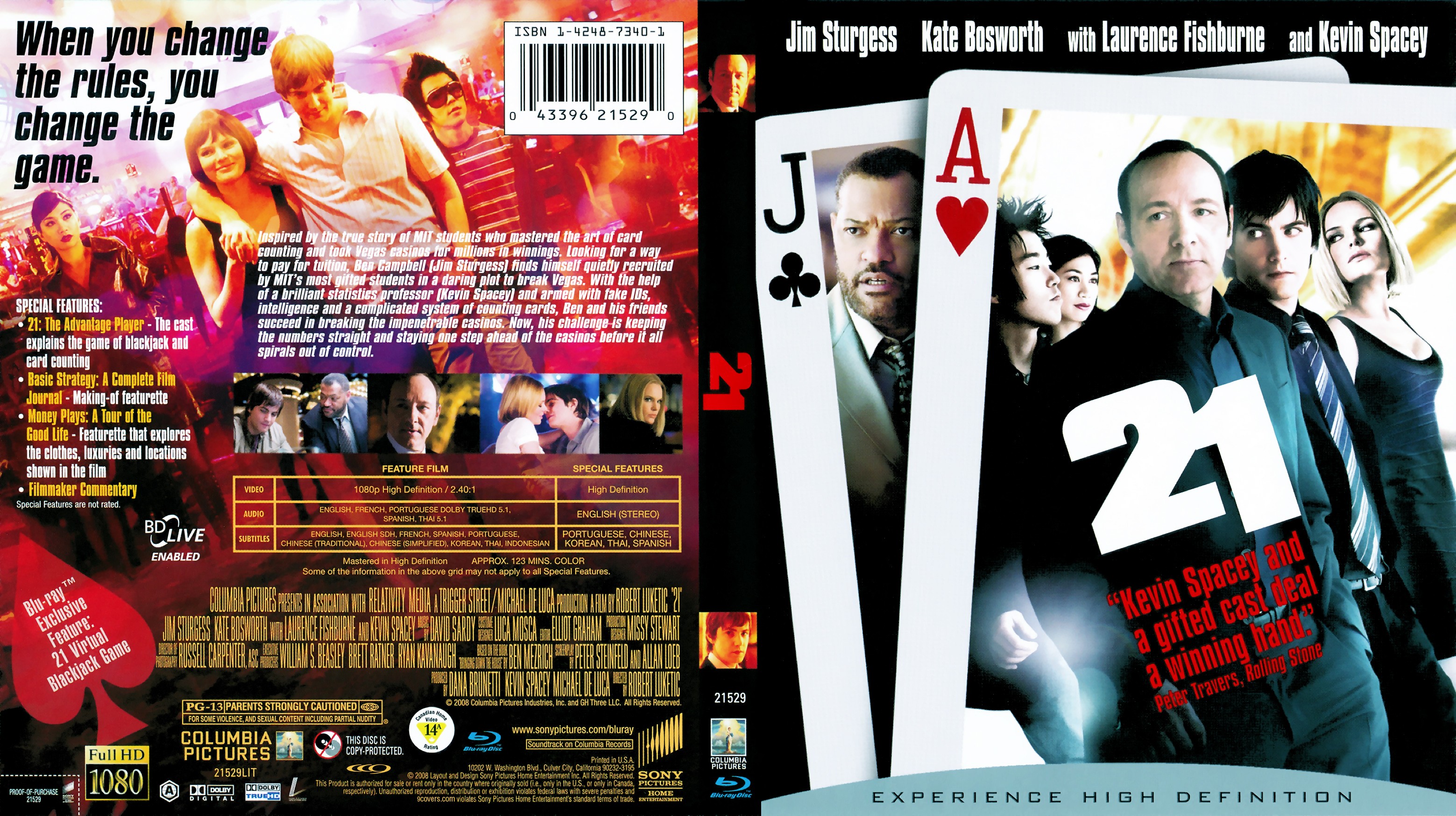 Jaquette DVD 21 - Las Vegas 21 (Canadienne) (BLU-RAY)