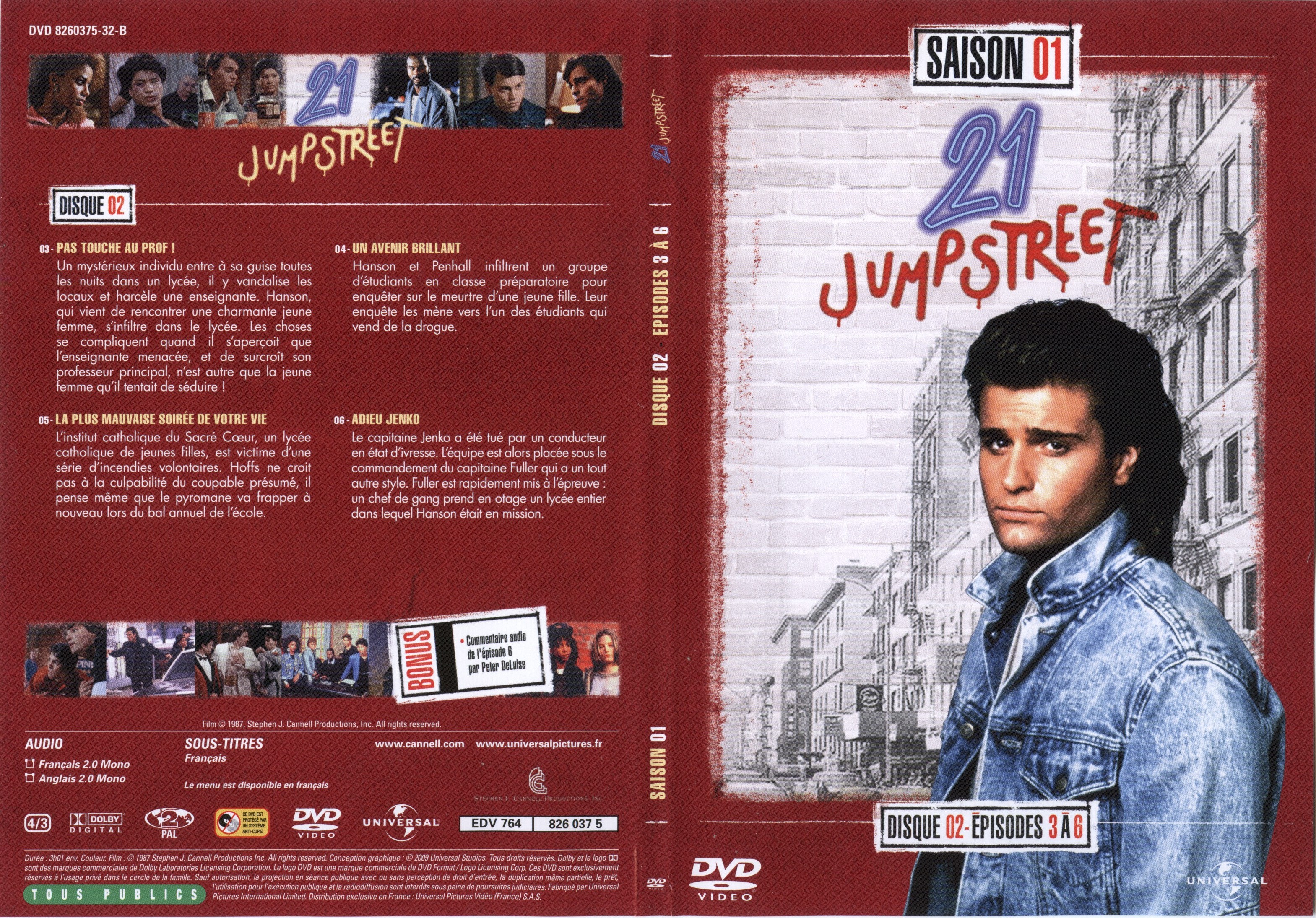 Jaquette DVD 21 jump street Saison 01 DVD 02