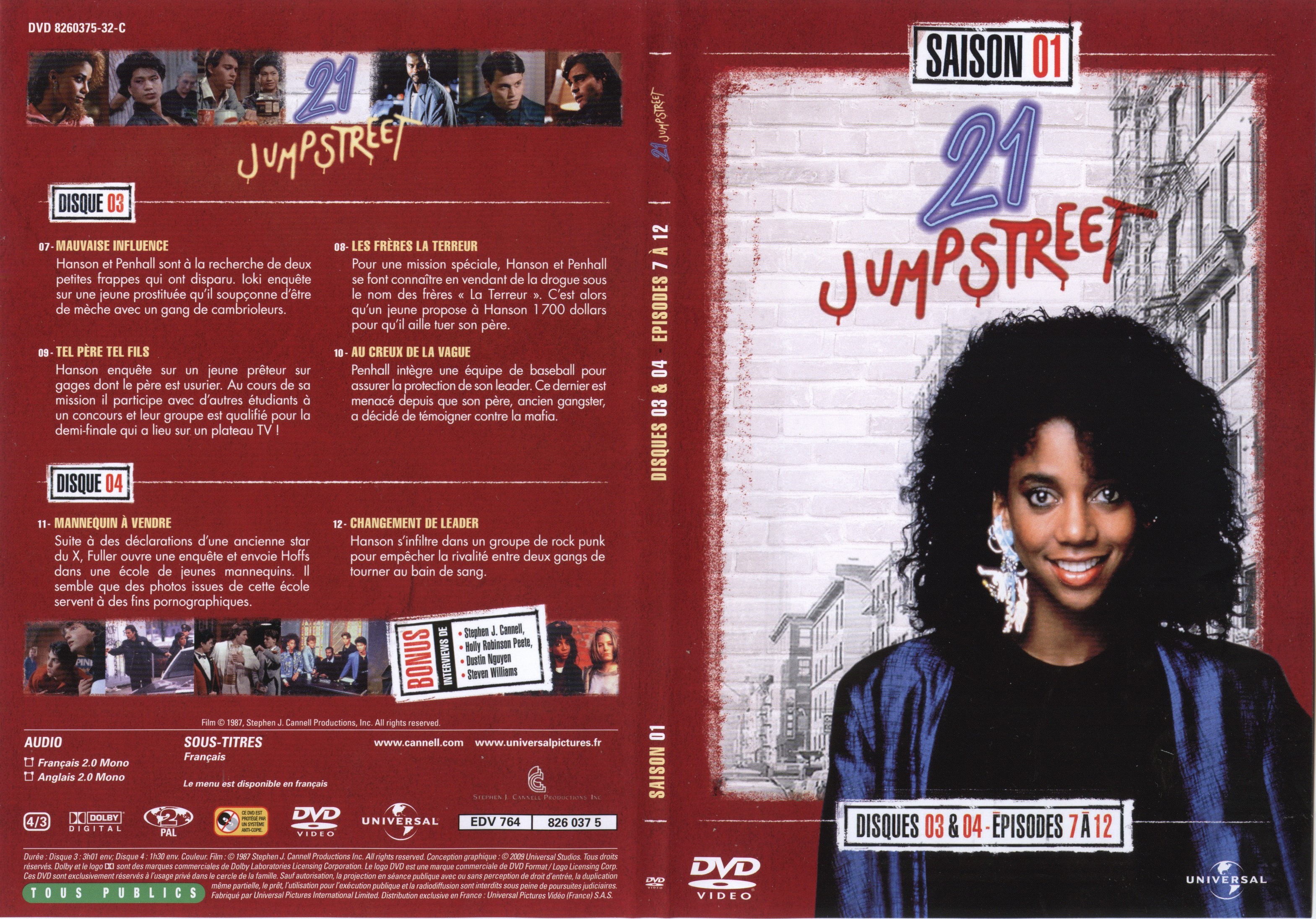 Jaquette DVD 21 jump street Saison 01 DVD 03