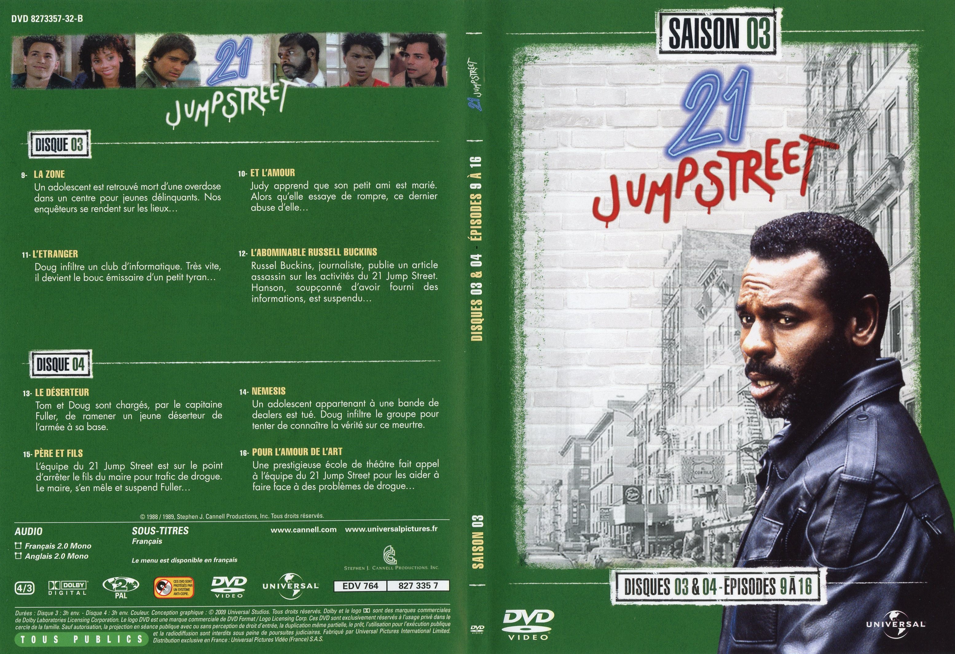 Jaquette DVD 21 jump street Saison 3 DVD 2
