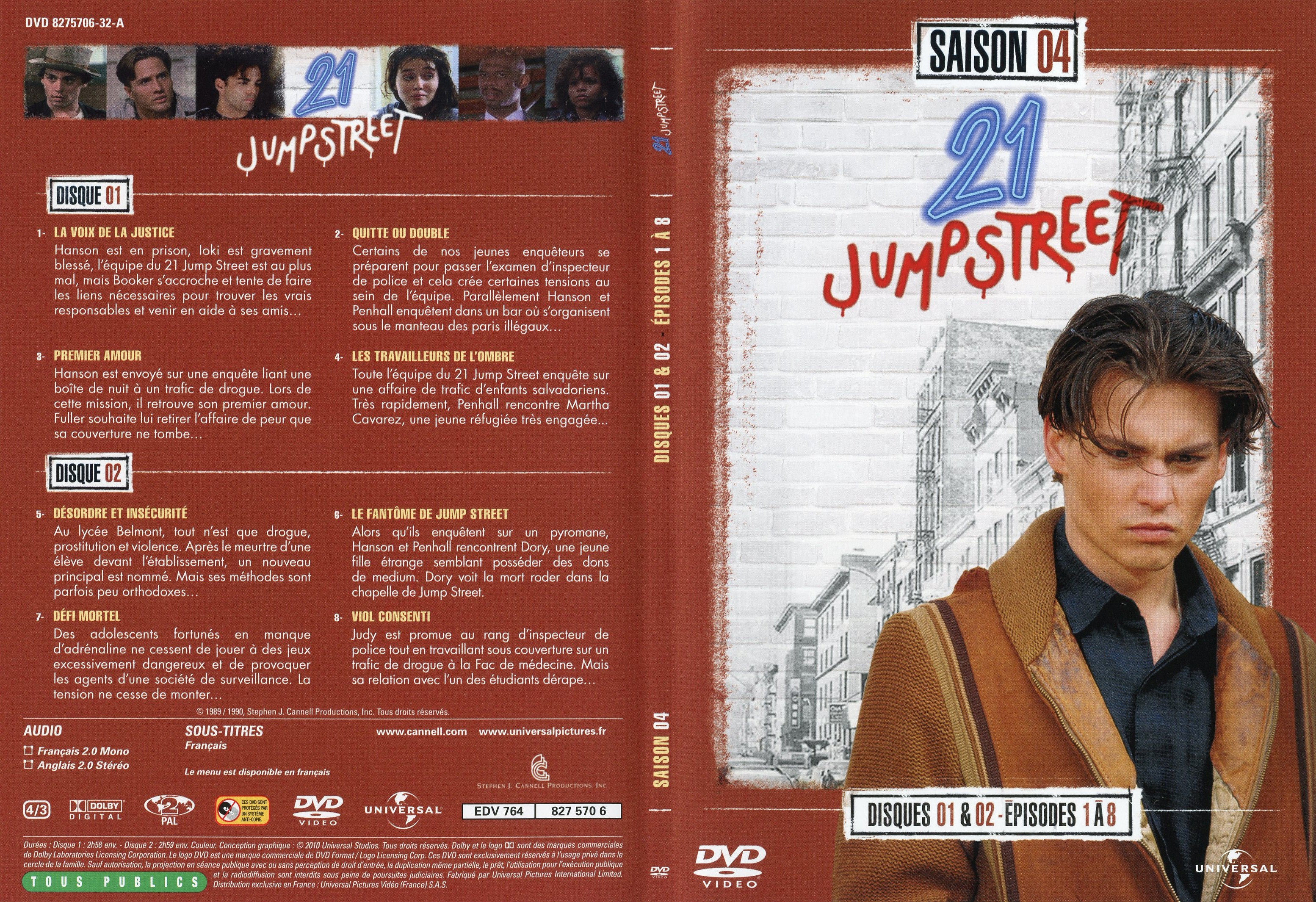 Jaquette DVD 21 jump street Saison 4 DVD 1