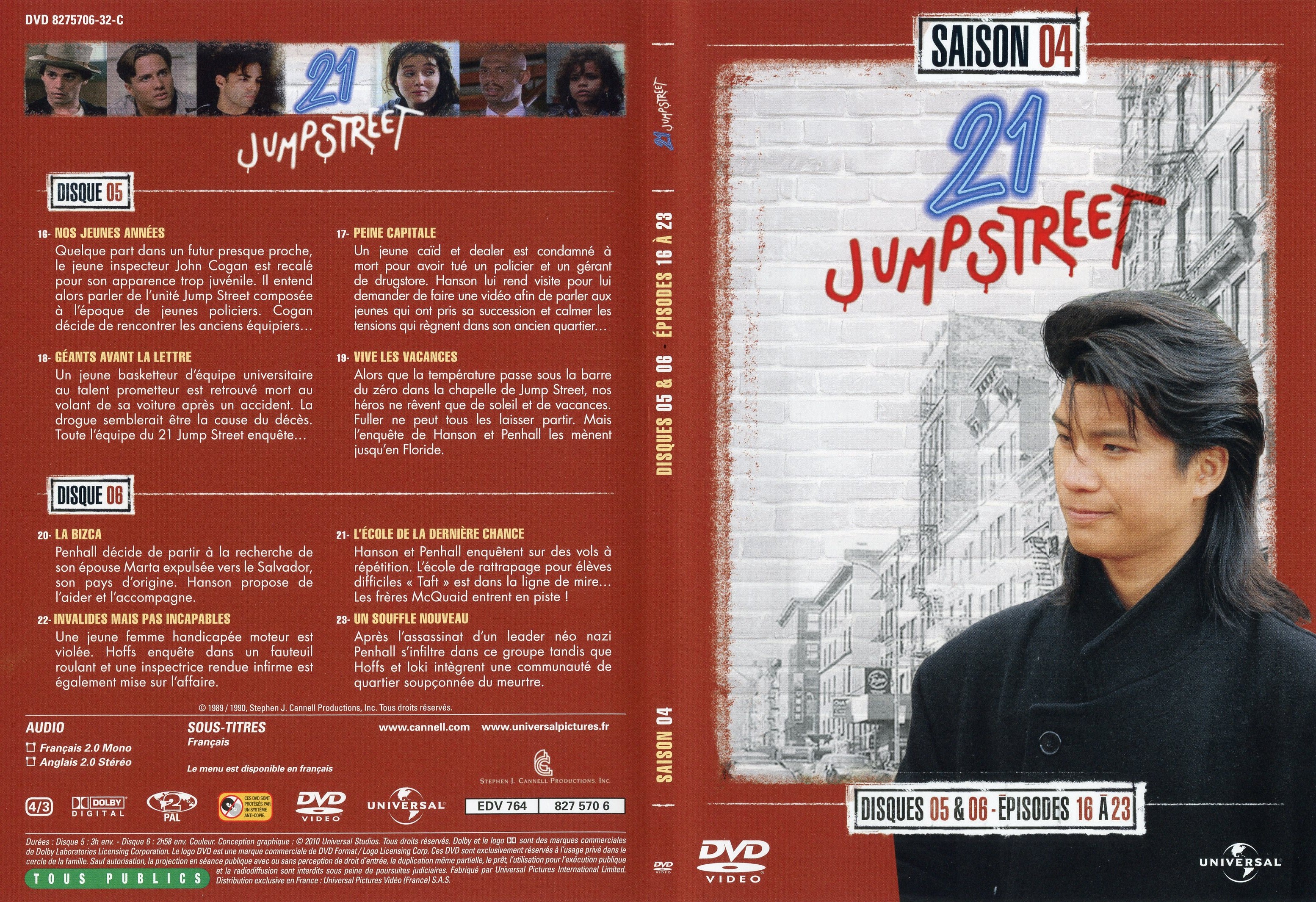 Jaquette DVD 21 jump street Saison 4 DVD 3