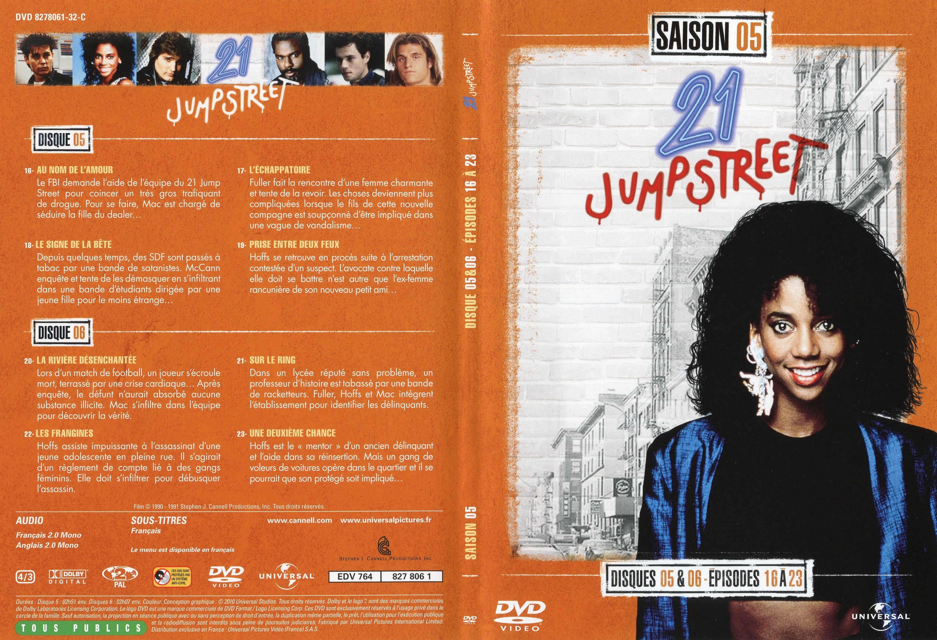 Jaquette DVD 21 jump street Saison 5 DVD 3