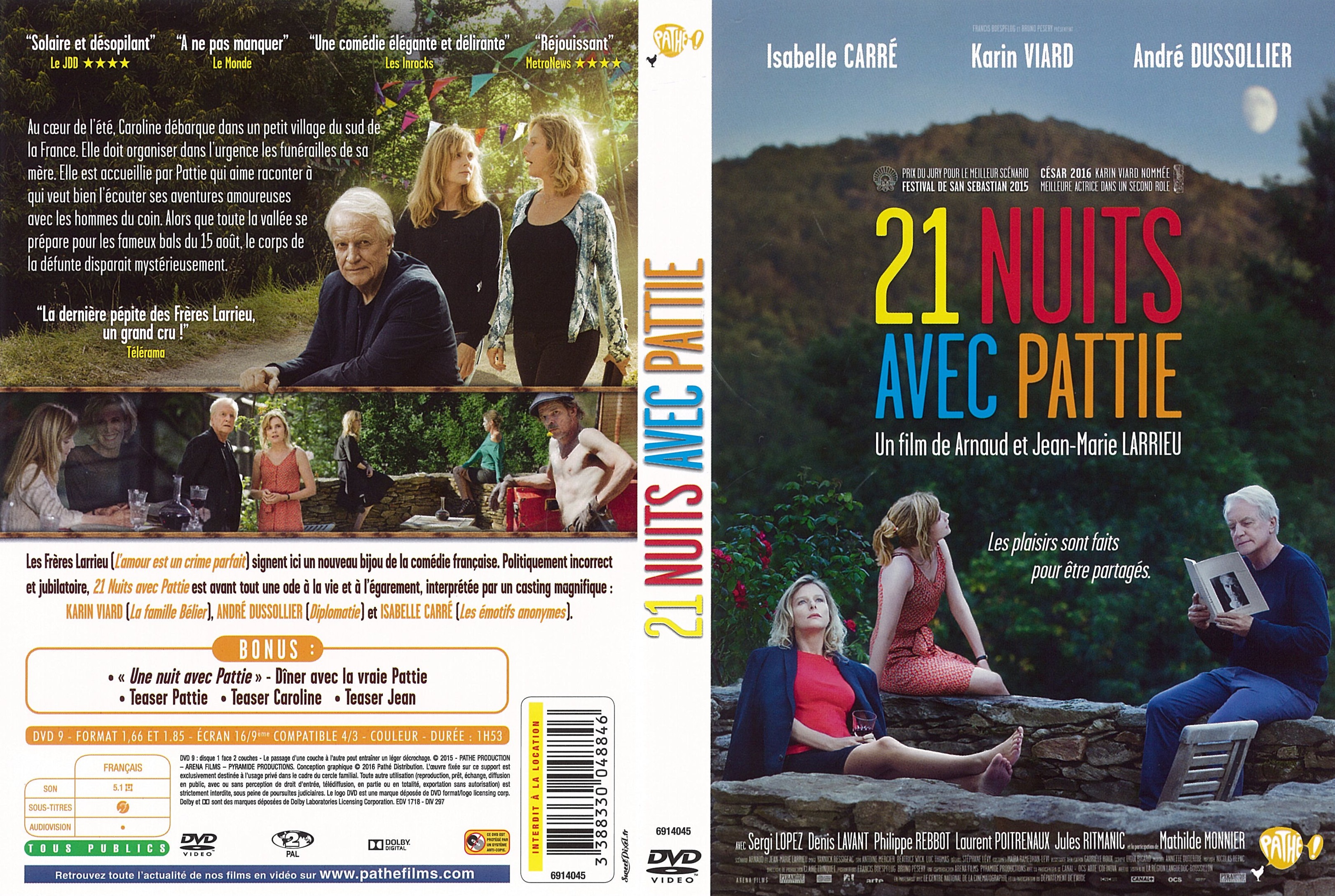 Jaquette DVD 21 nuits avec Pattie