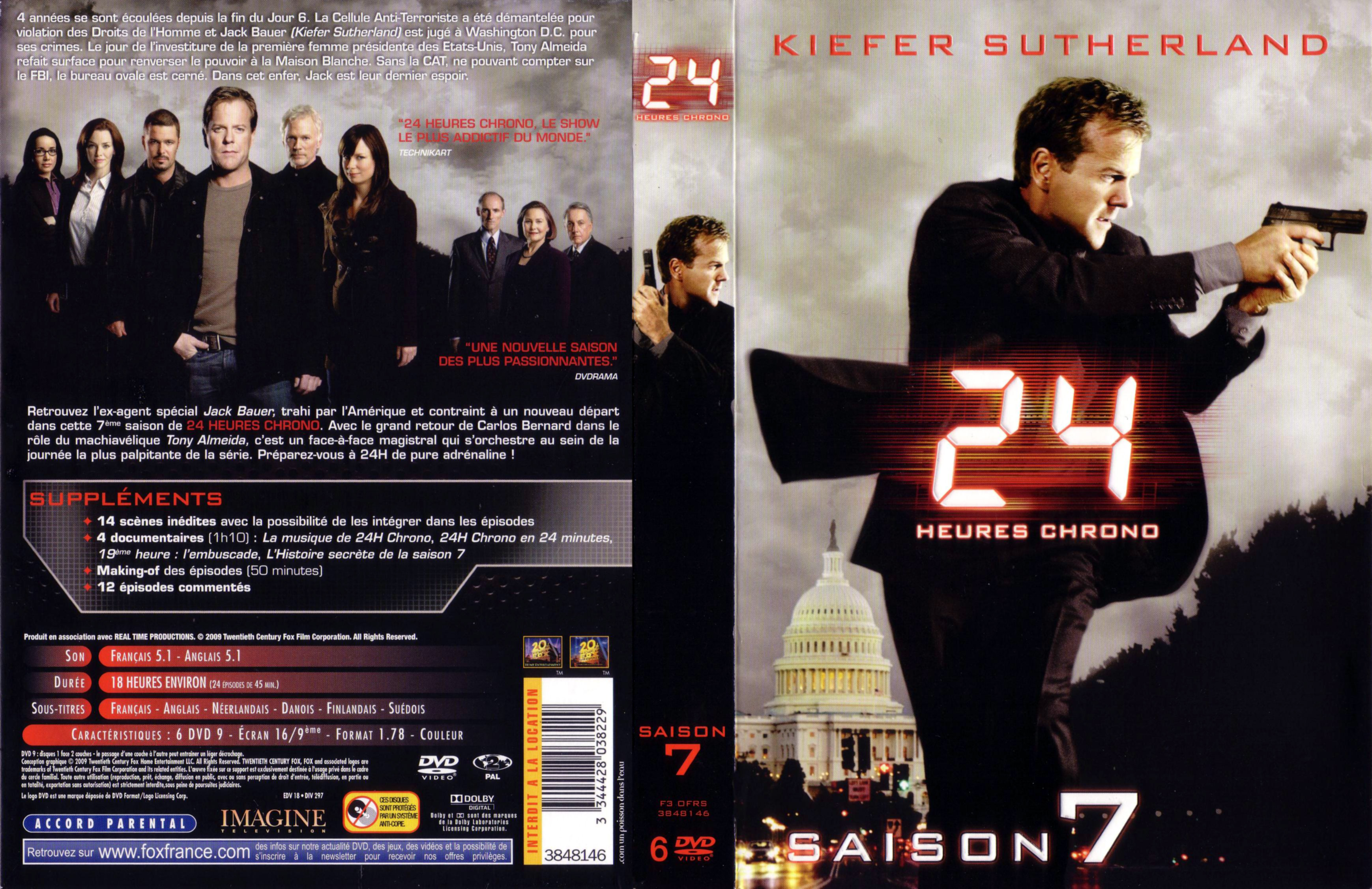 Jaquette DVD 24 heures chrono Saison 7 COFFRET