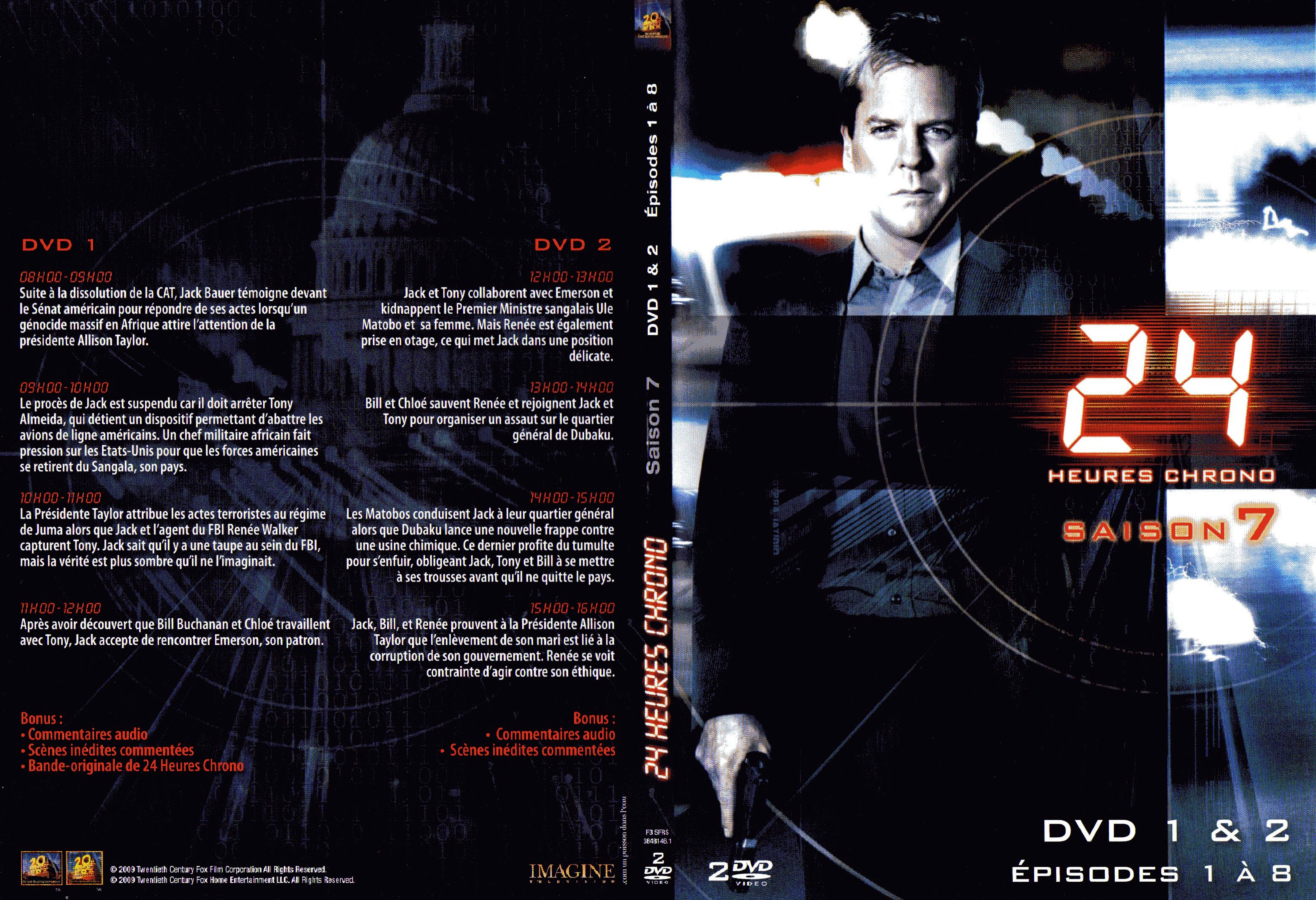 Jaquette DVD 24 heures chrono Saison 7 DVD 1