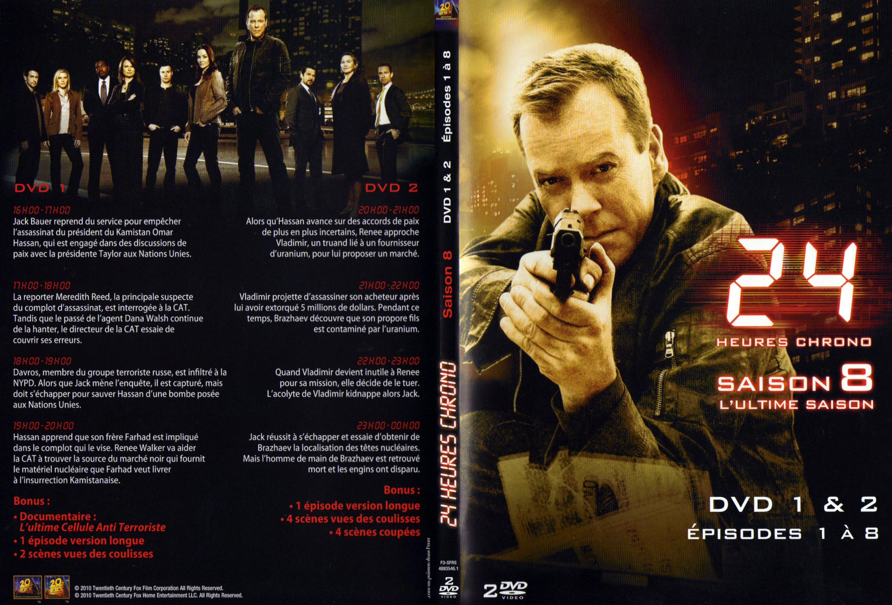 Jaquette DVD 24 heures chrono Saison 8 DVD 1