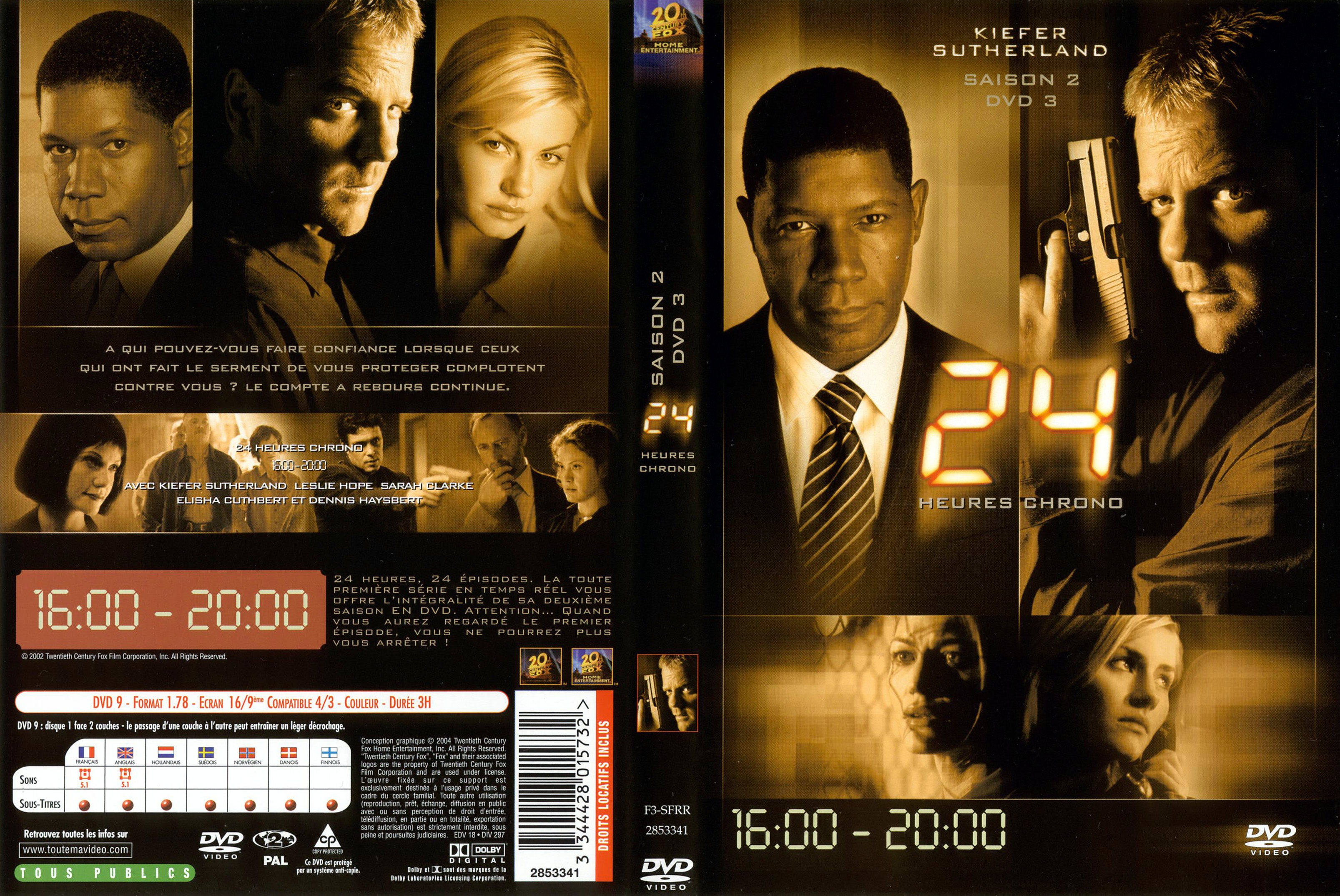 Jaquette DVD 24 heures chrono saison 2 DVD 3