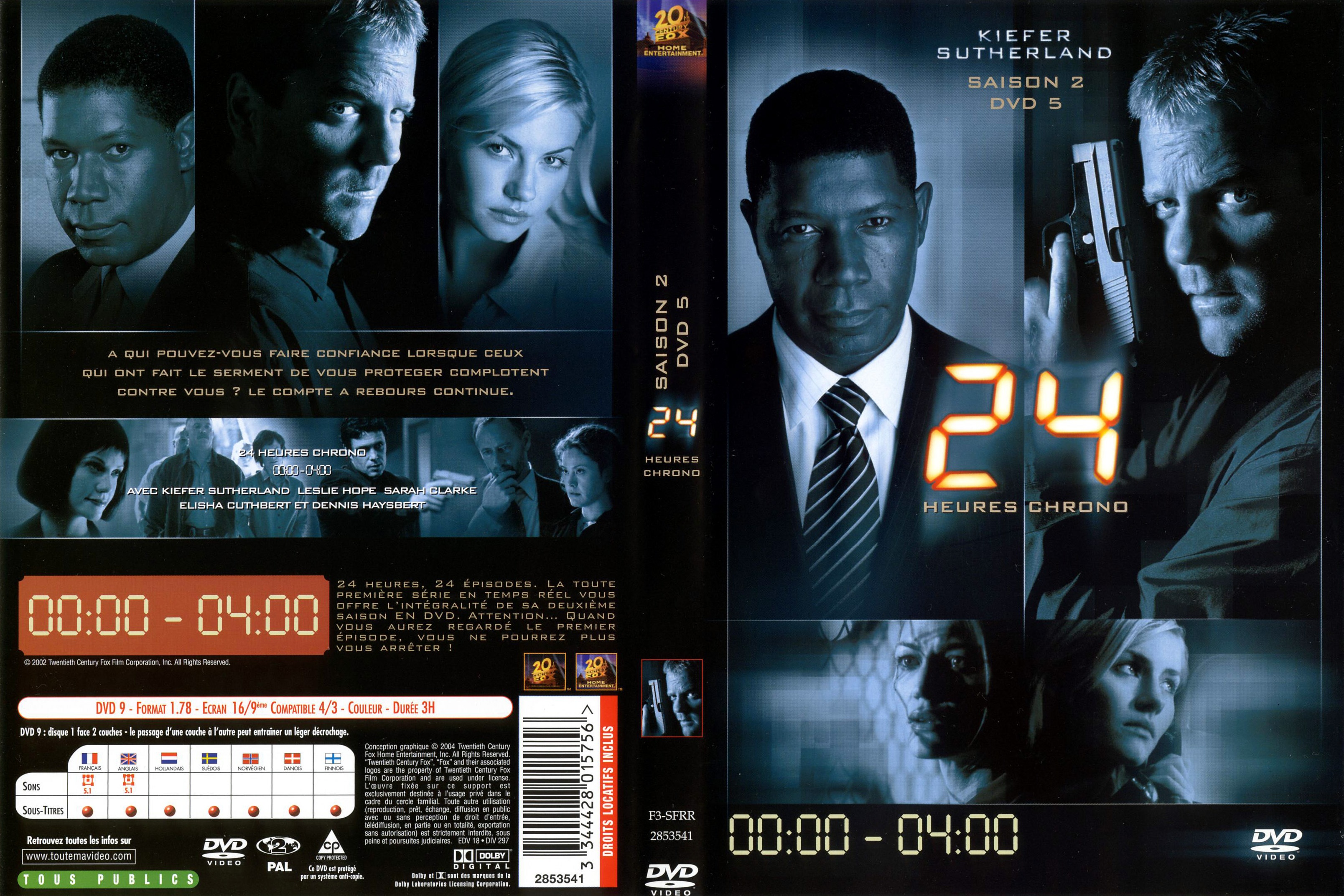 Jaquette DVD 24 heures chrono saison 2 DVD 5