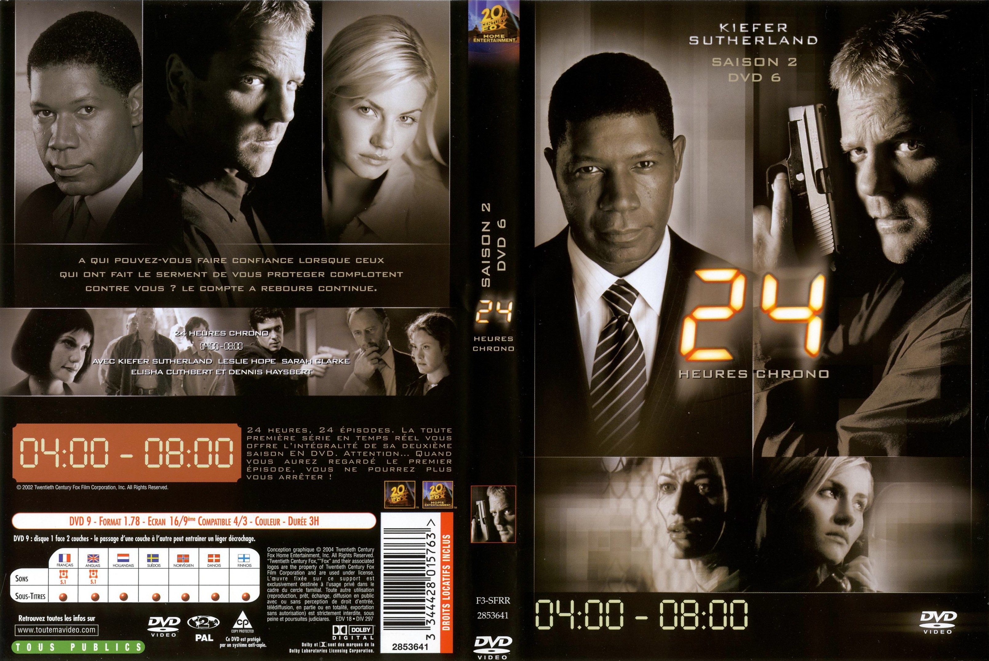 Jaquette DVD 24 heures chrono saison 2 DVD 6