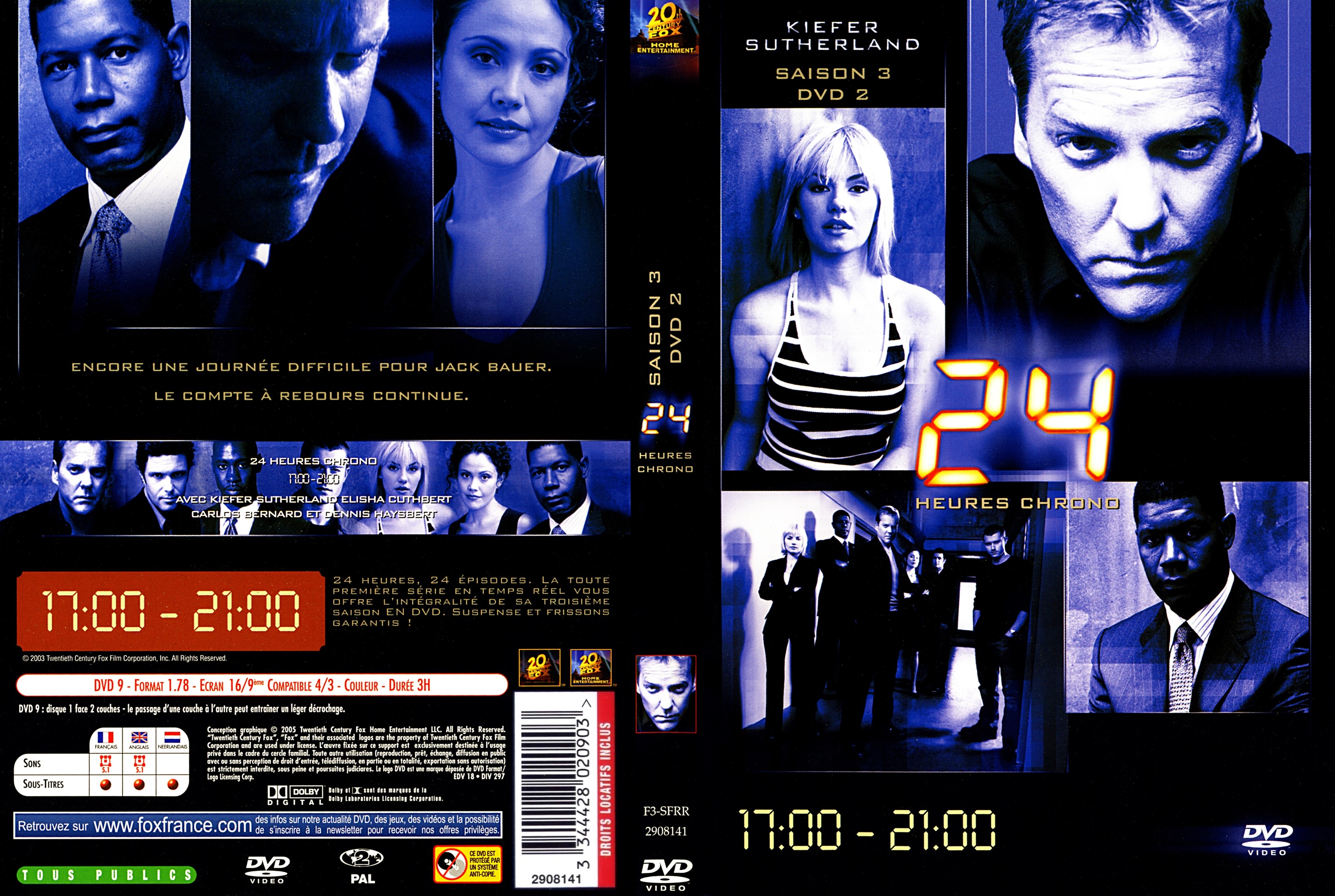 Jaquette DVD 24 heures chrono saison 3 DVD 2