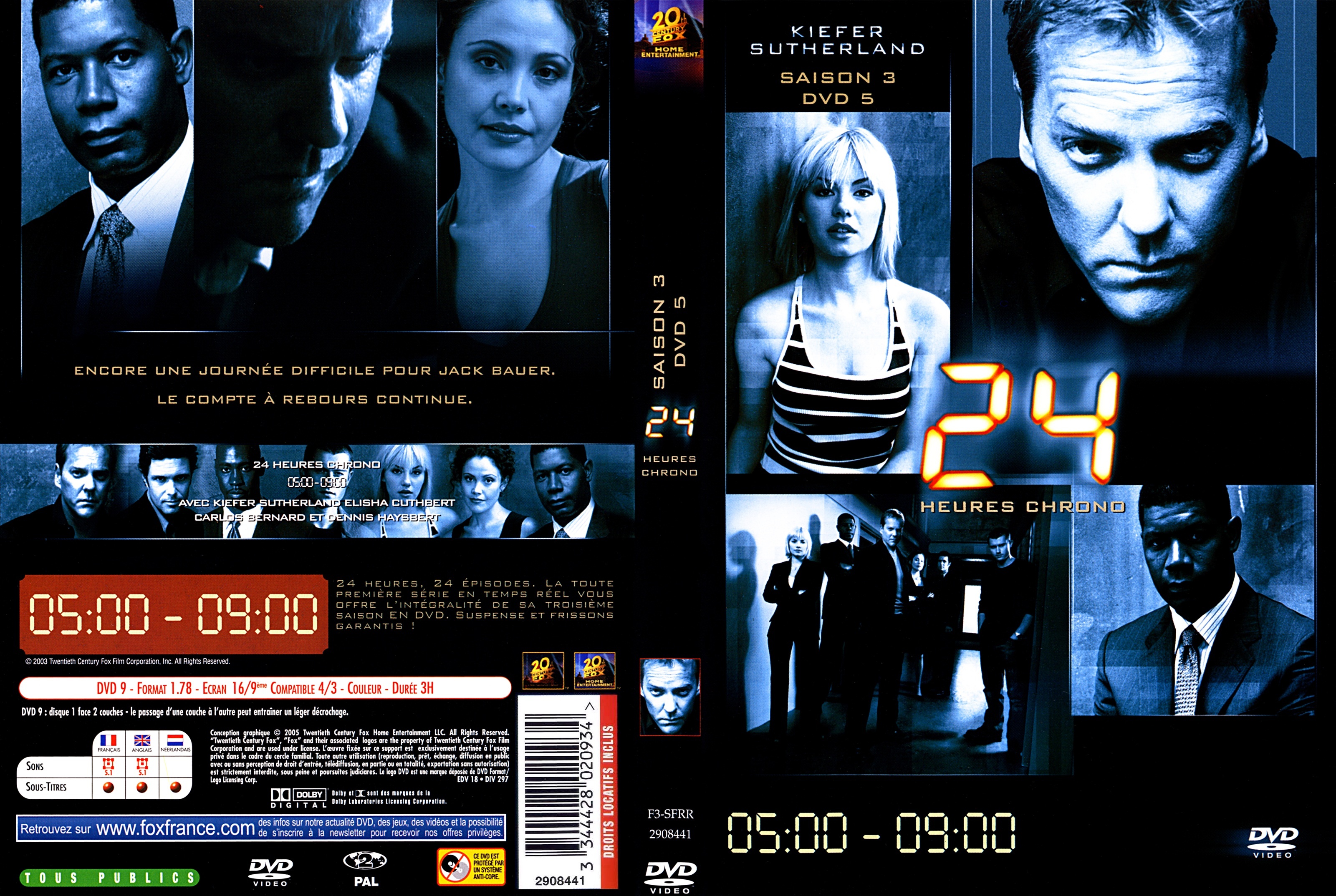 Jaquette DVD 24 heures chrono saison 3 DVD 5