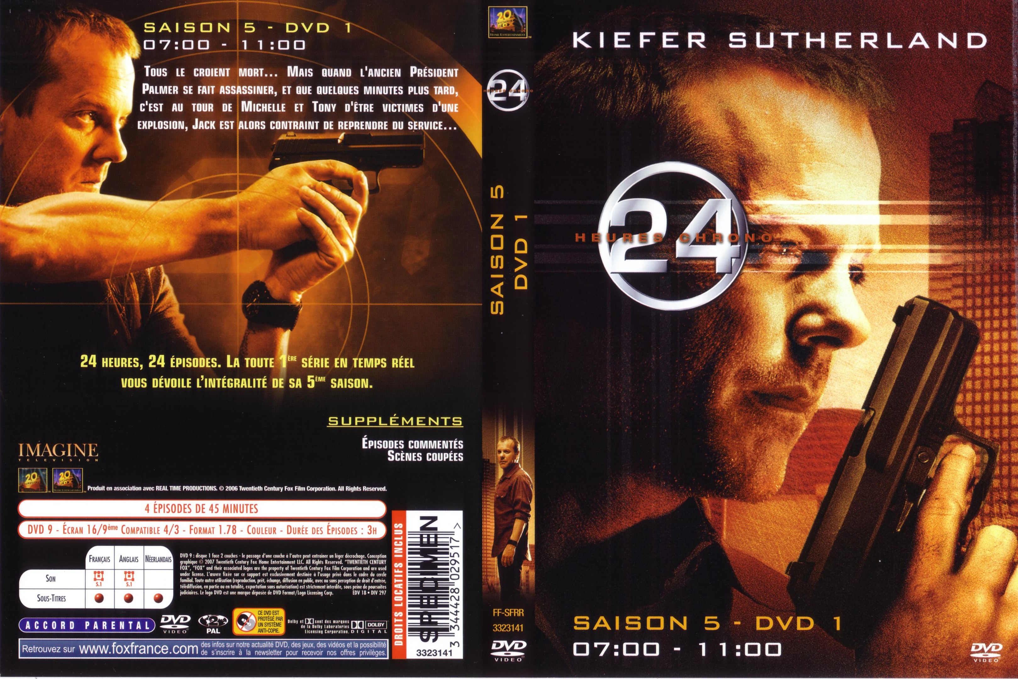 Jaquette DVD 24 heures chrono saison 5 DVD 1