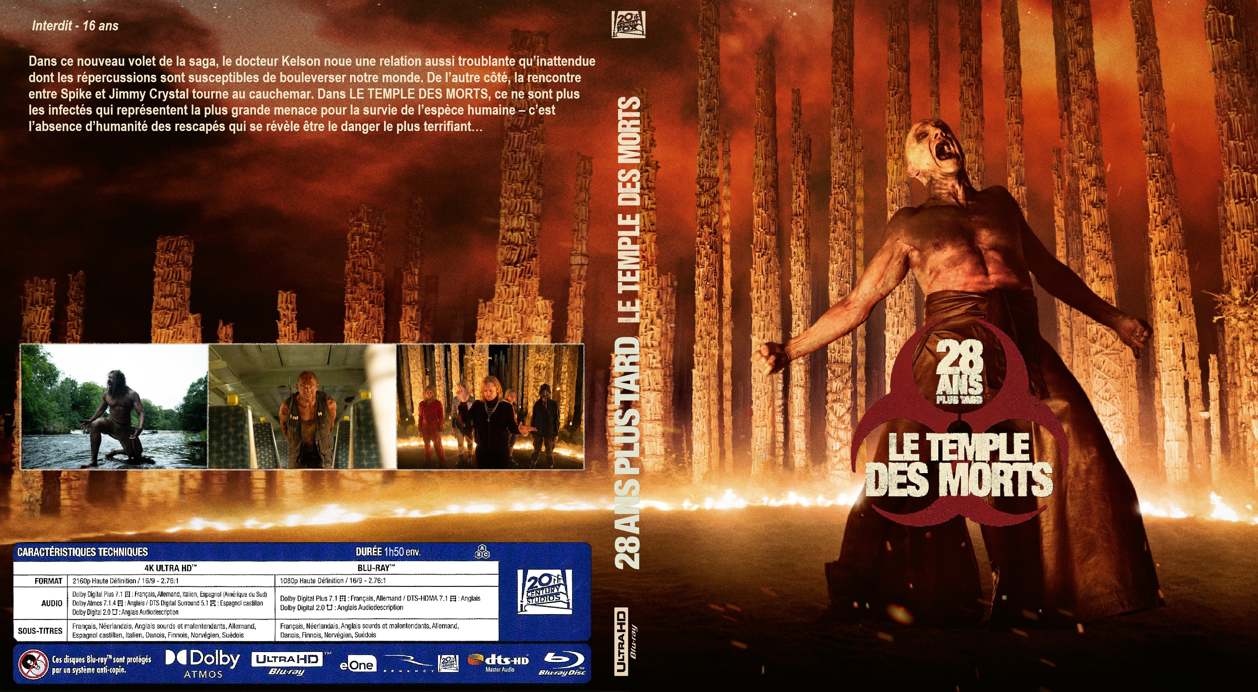 Jaquette DVD 28 ans plus tard Le Temple des Morts 4K custom (BLU-RAY)