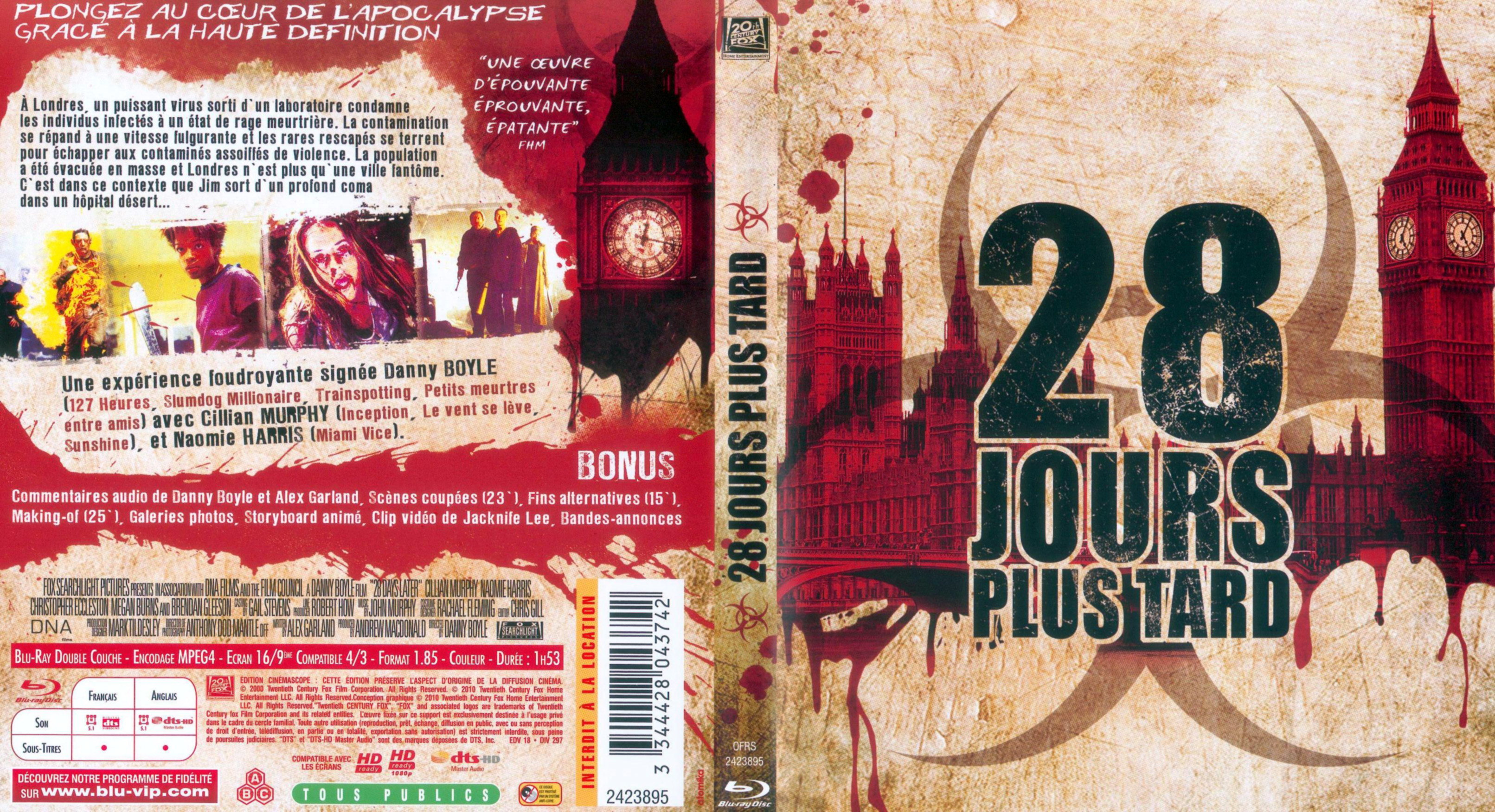 Jaquette DVD 28 jours plus tard (BLU-RAY)