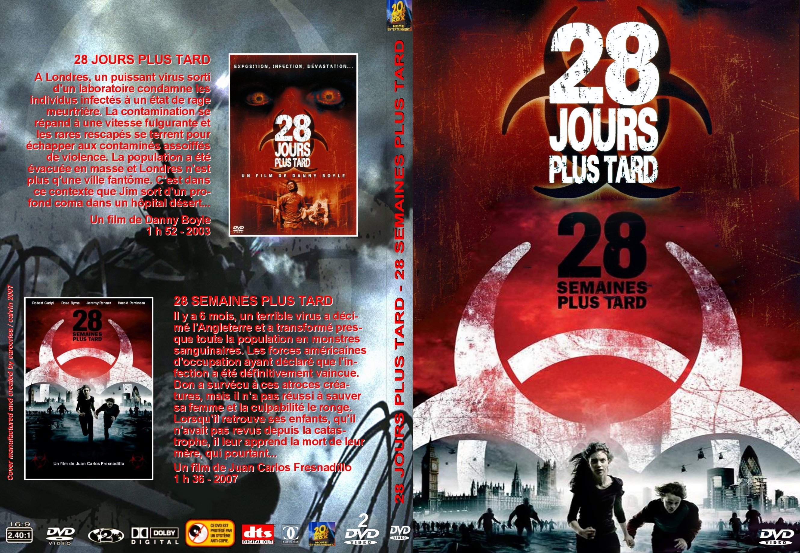 Jaquette DVD 28 jours plus tars - 28 semaines plus tard - SLIM