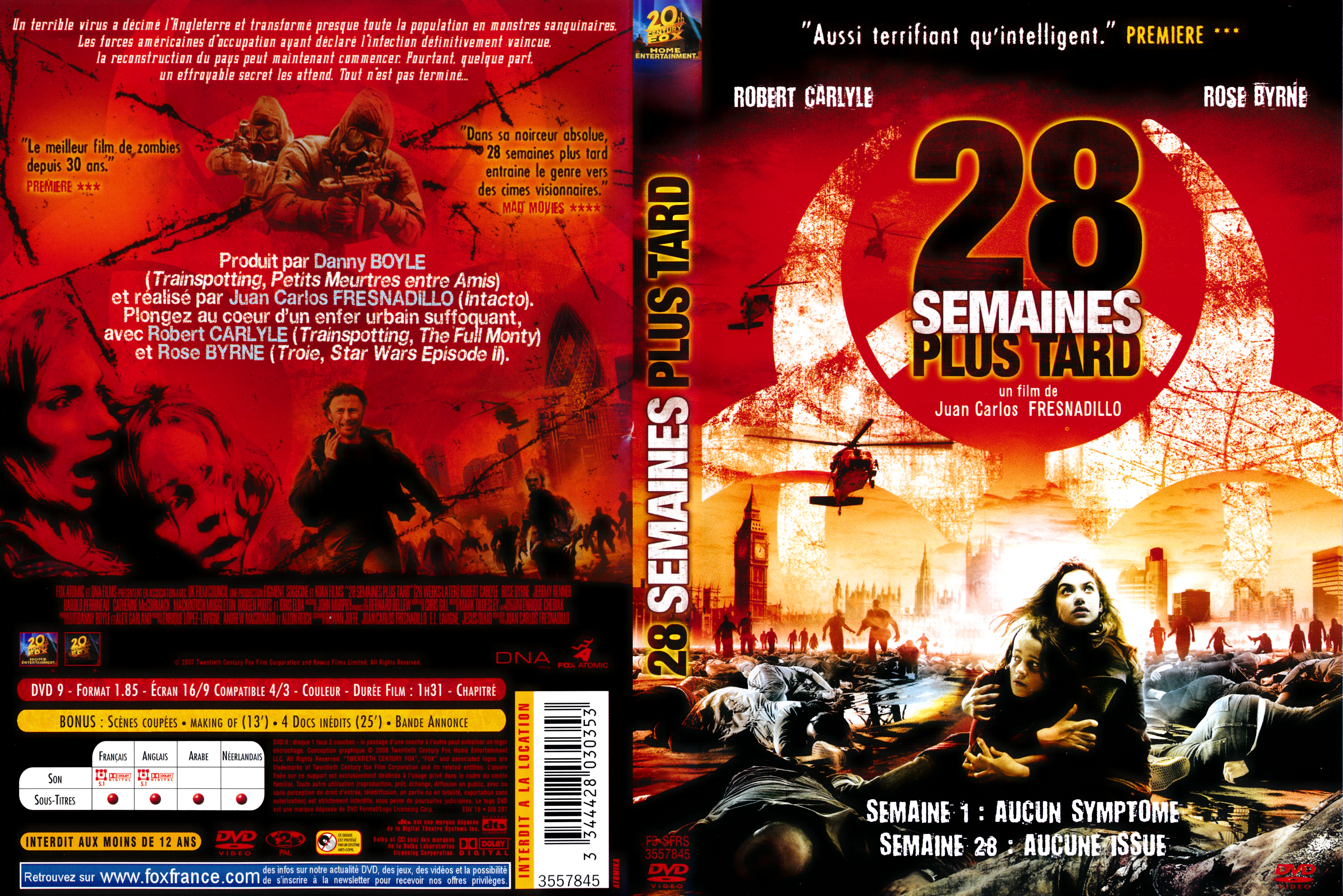 Jaquette DVD 28 semaines plus tard