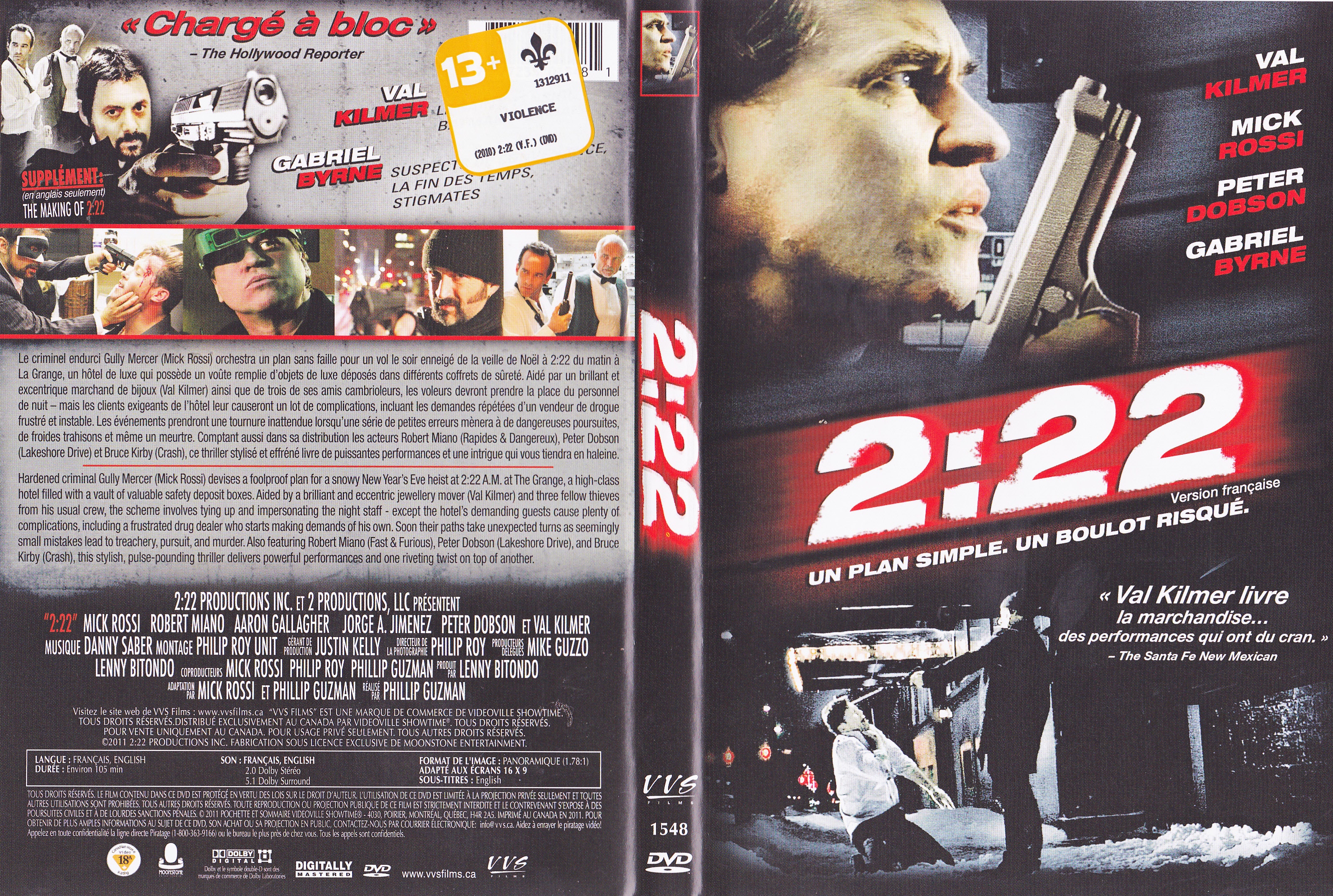 Jaquette DVD 2:22 (Canadienne)