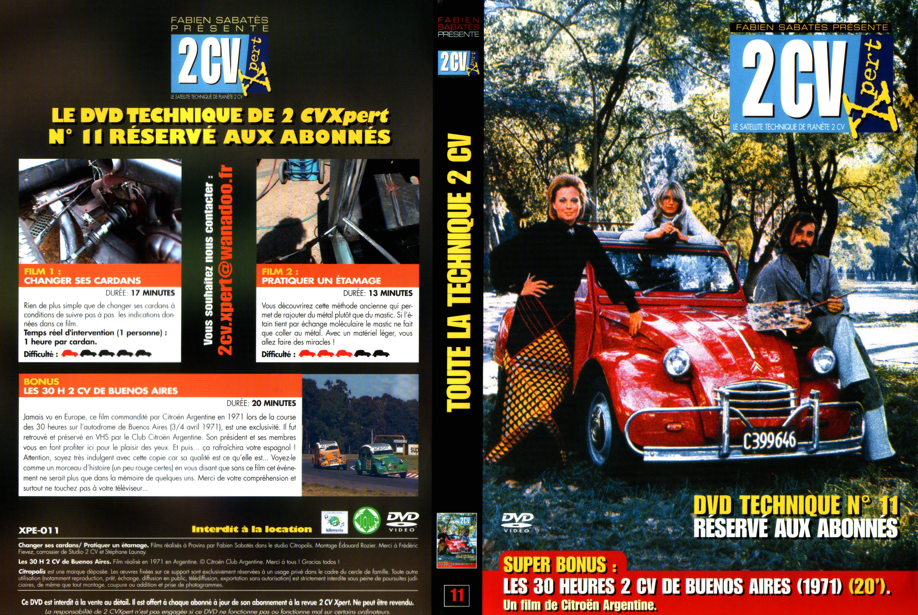 Jaquette DVD 2CV expert 11