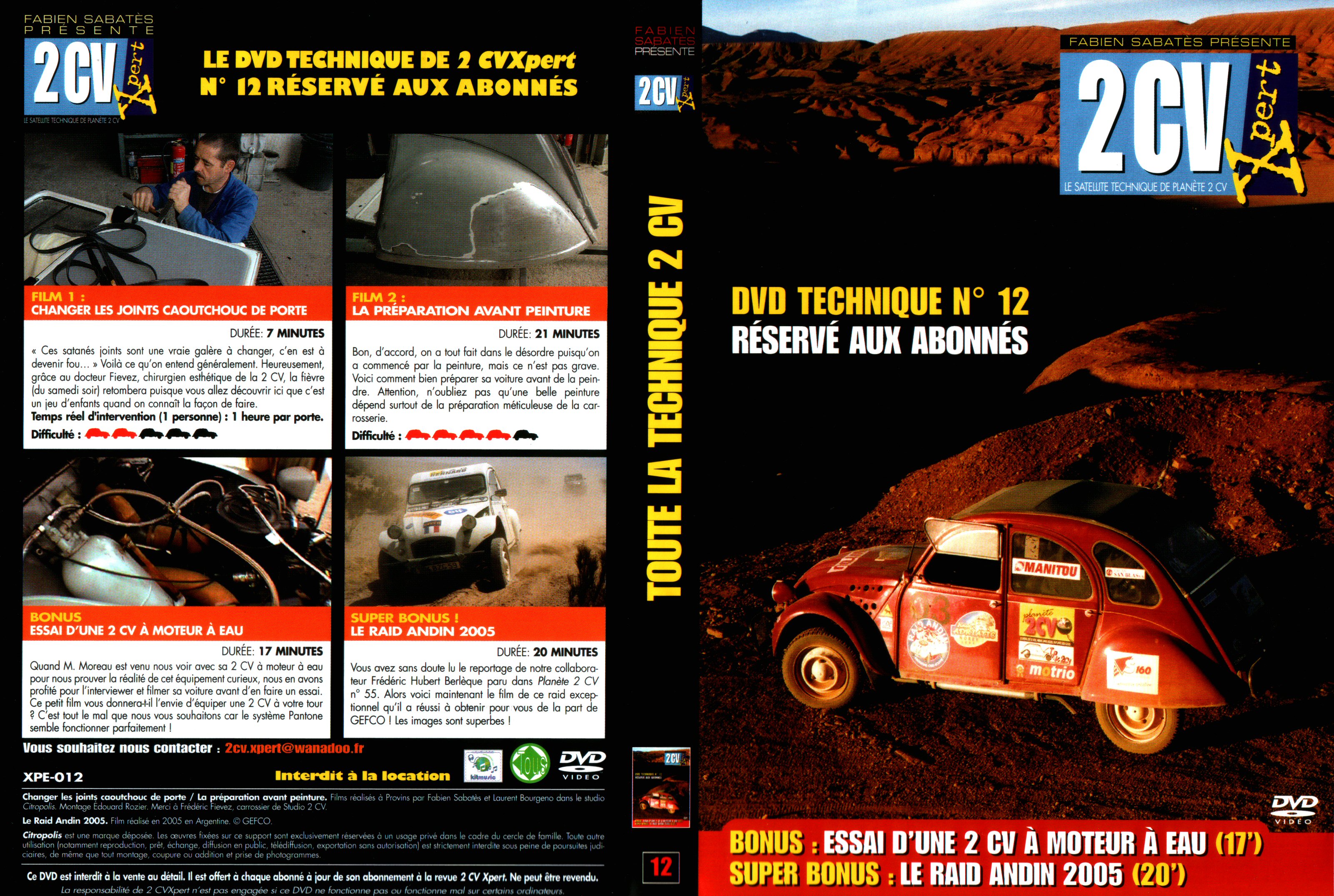 Jaquette DVD 2CV expert 12