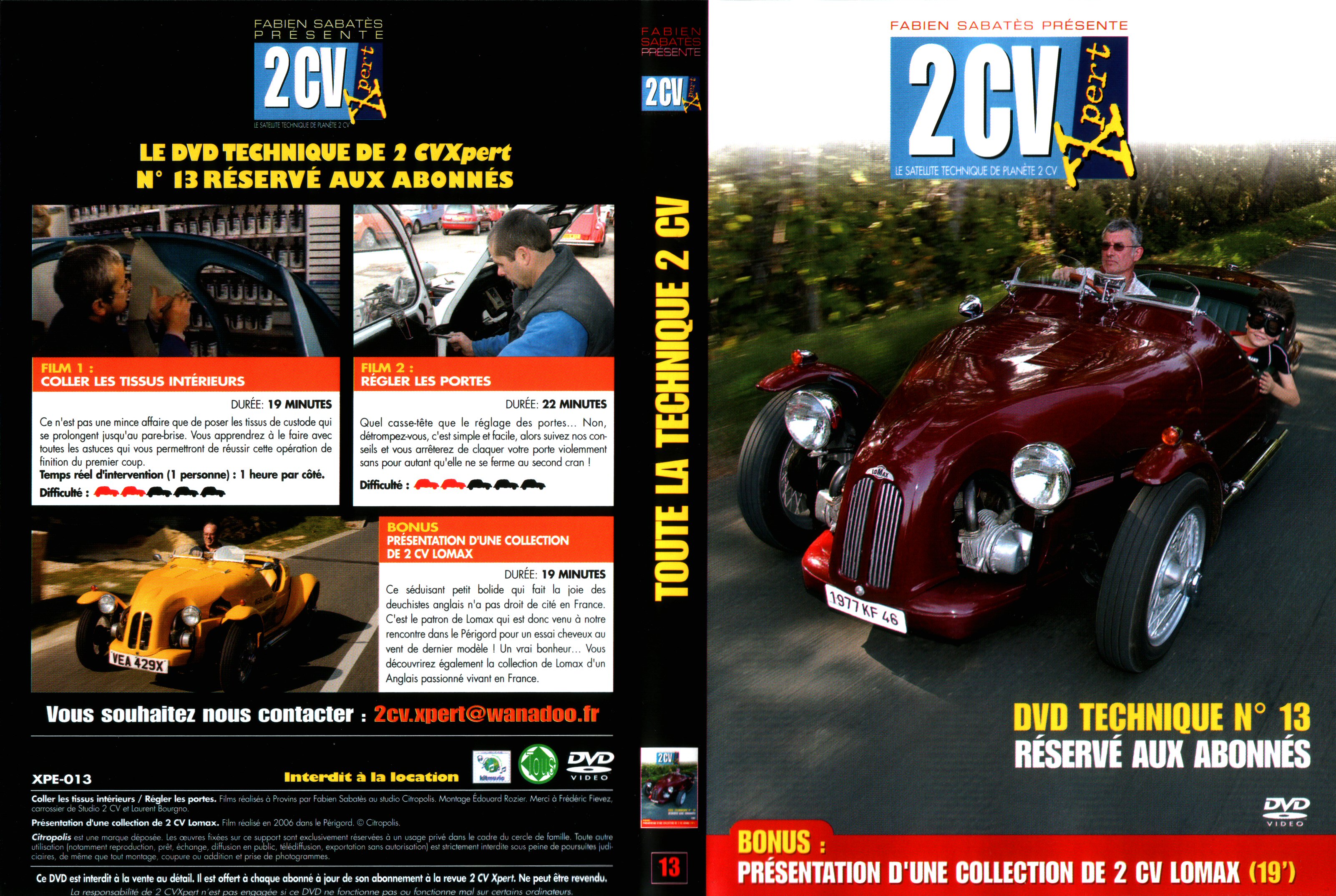 Jaquette DVD 2CV expert 13