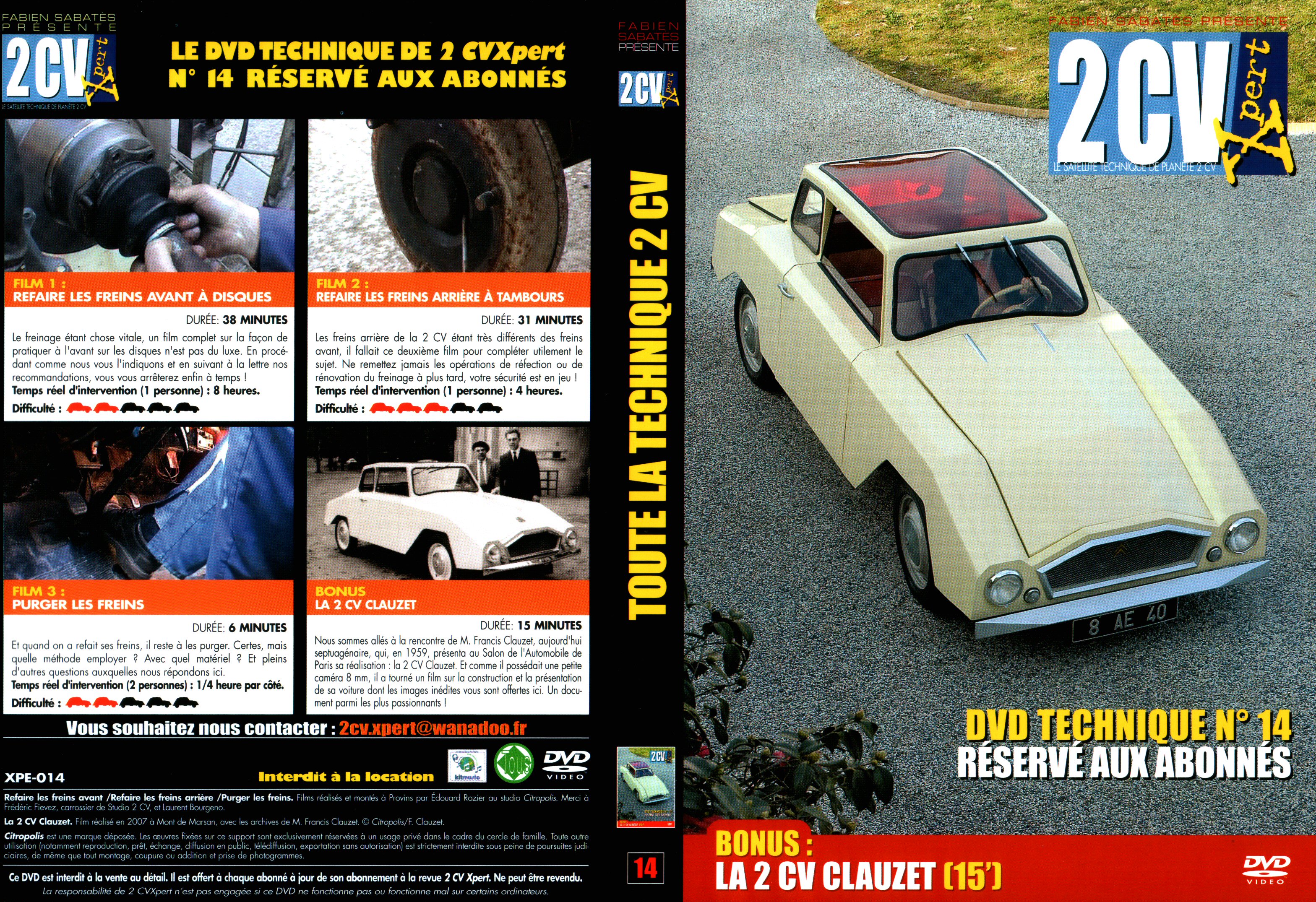 Jaquette DVD 2CV expert 14