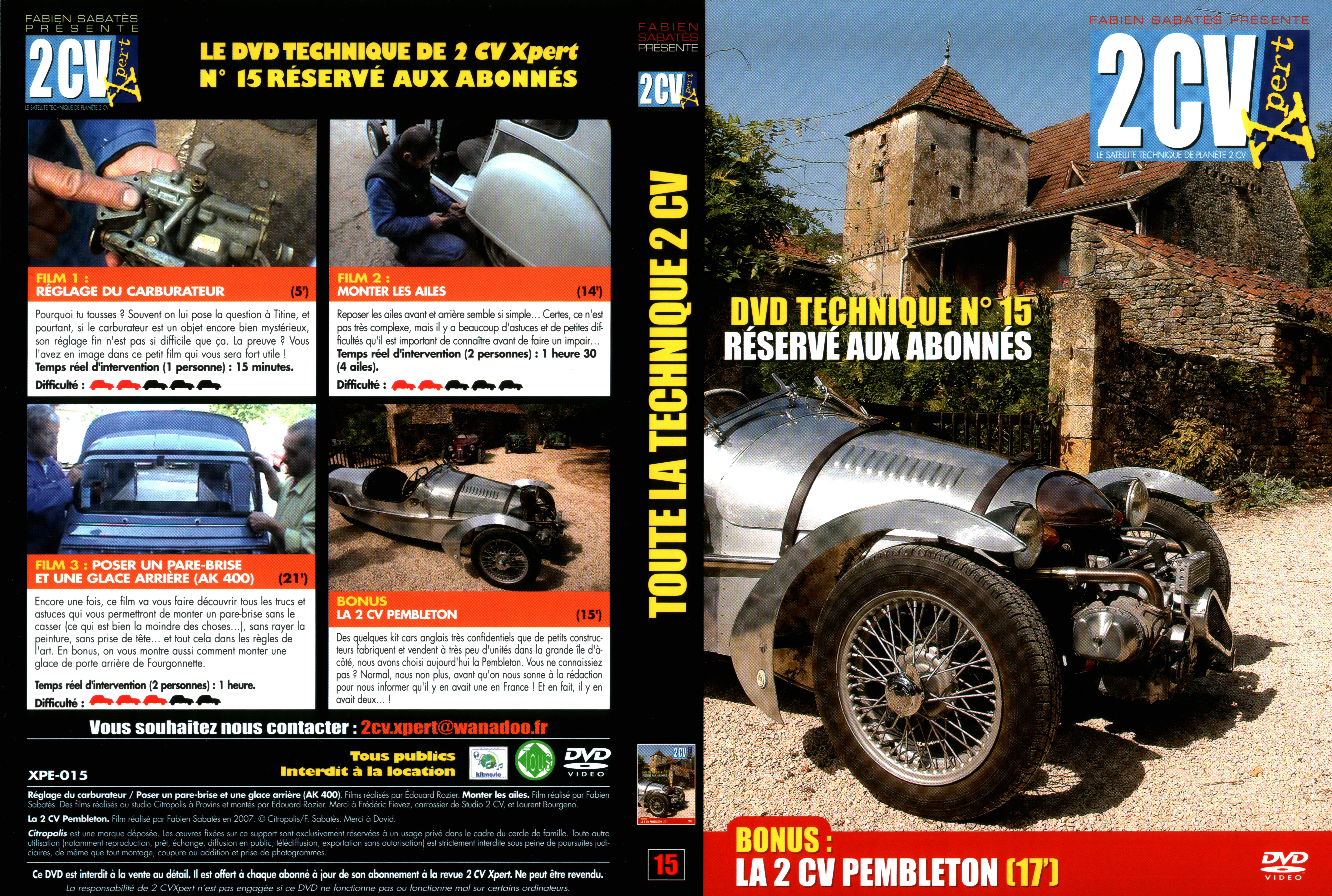 Jaquette DVD 2CV expert 15