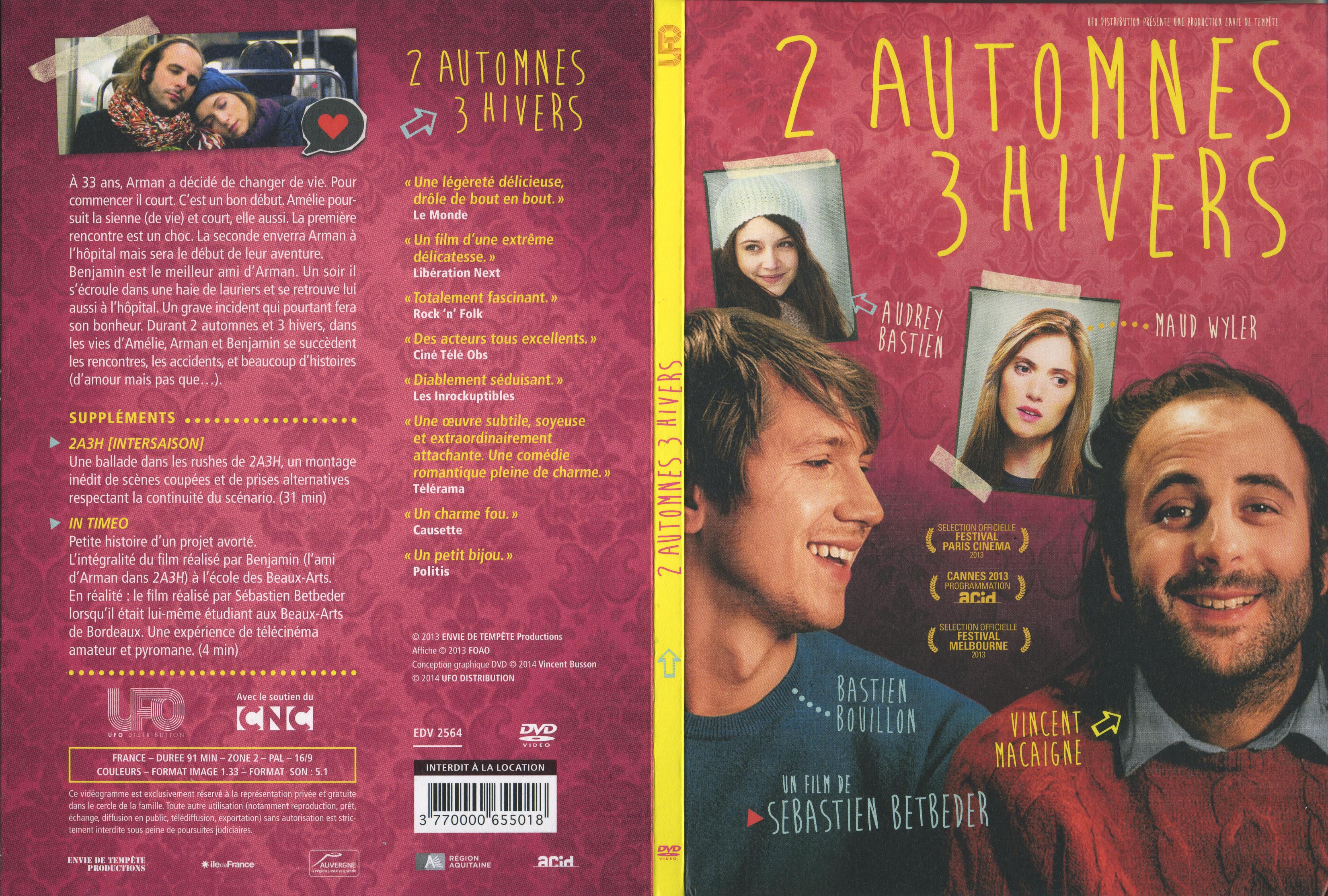 Jaquette DVD 2 automnes 3 hivers