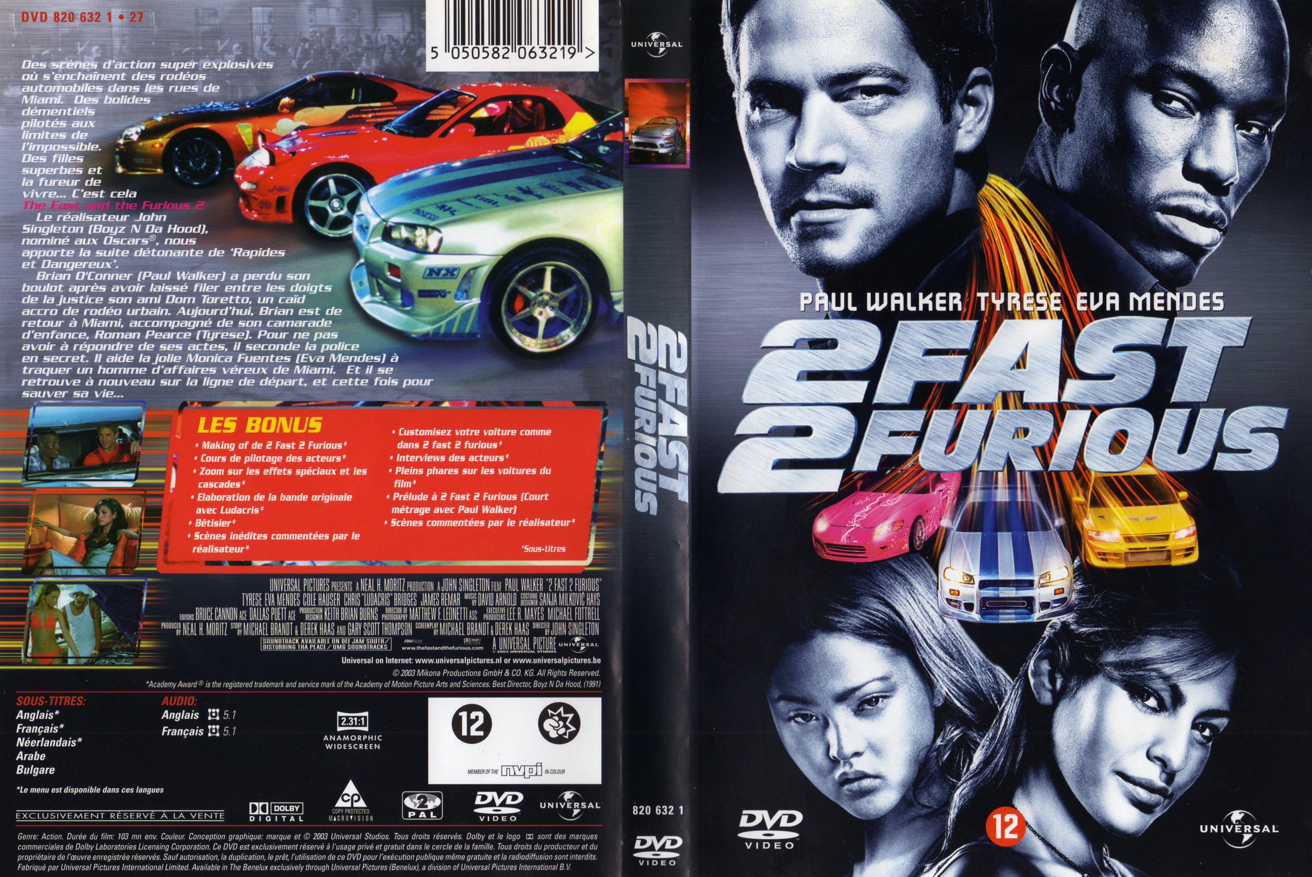 Jaquette DVD 2 fast 2 furious
