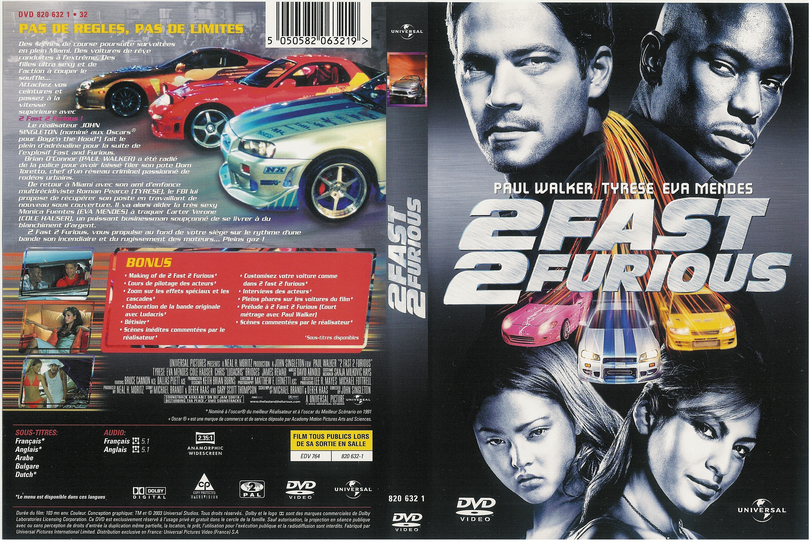 Jaquette DVD 2 fast and furious