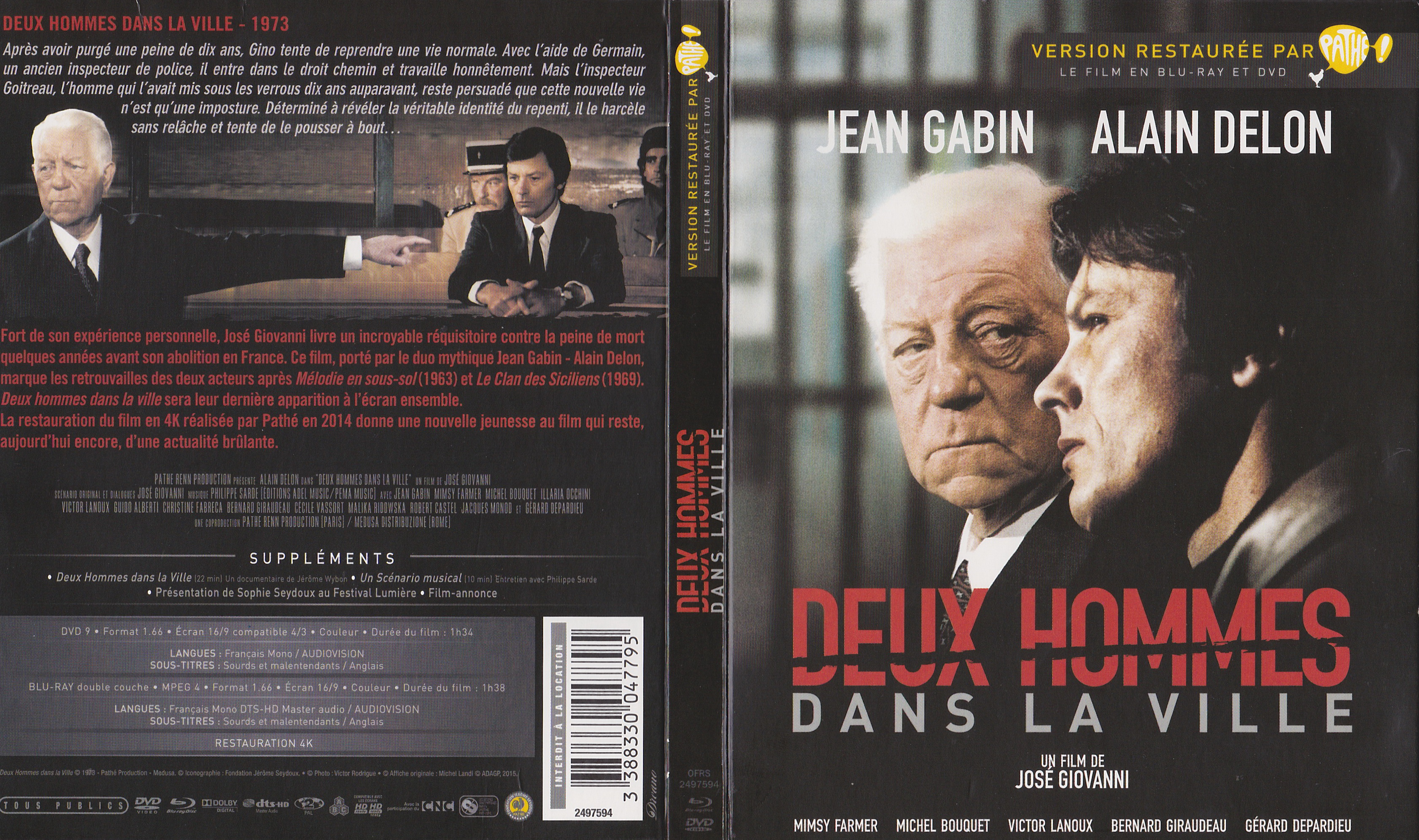 Jaquette DVD 2 hommes dans la ville (BLU-RAY)