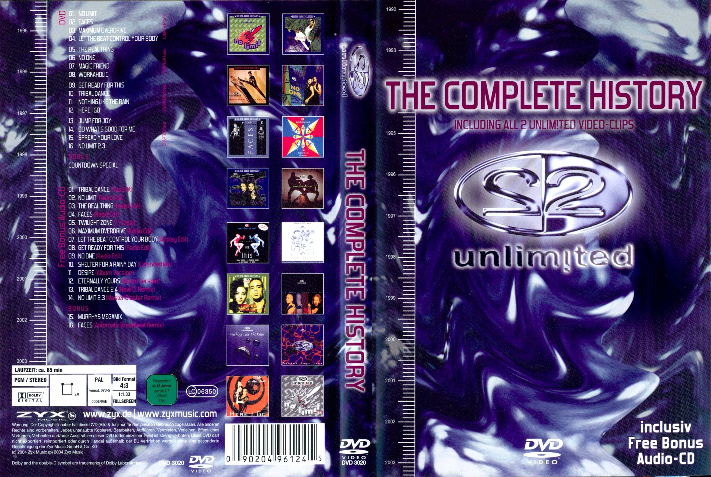 Jaquette DVD 2 unlimited - The complete history