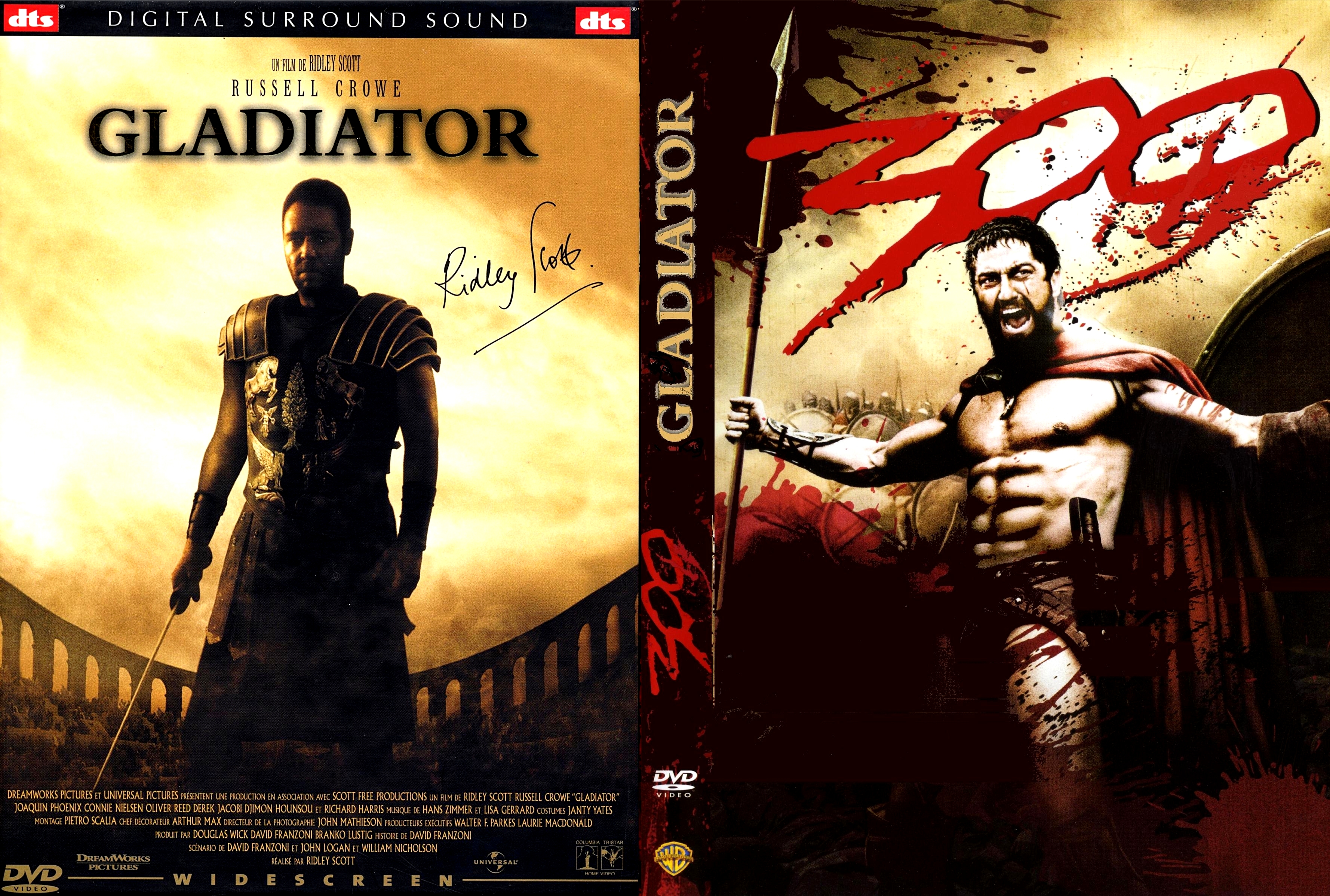 Jaquette DVD 300 + gladiator