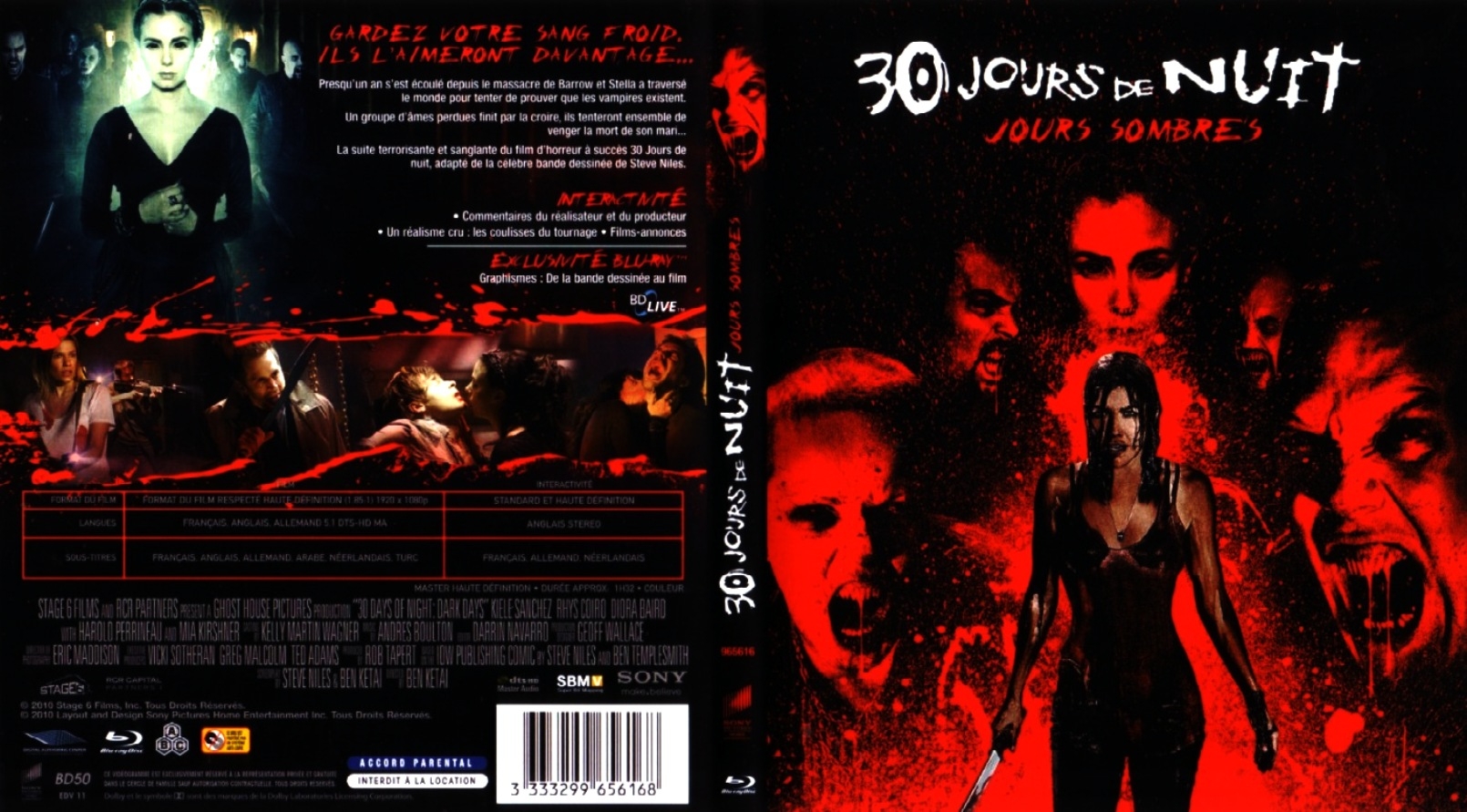 Jaquette DVD 30 jours de nuit - Jours sombres (BLU-RAY)