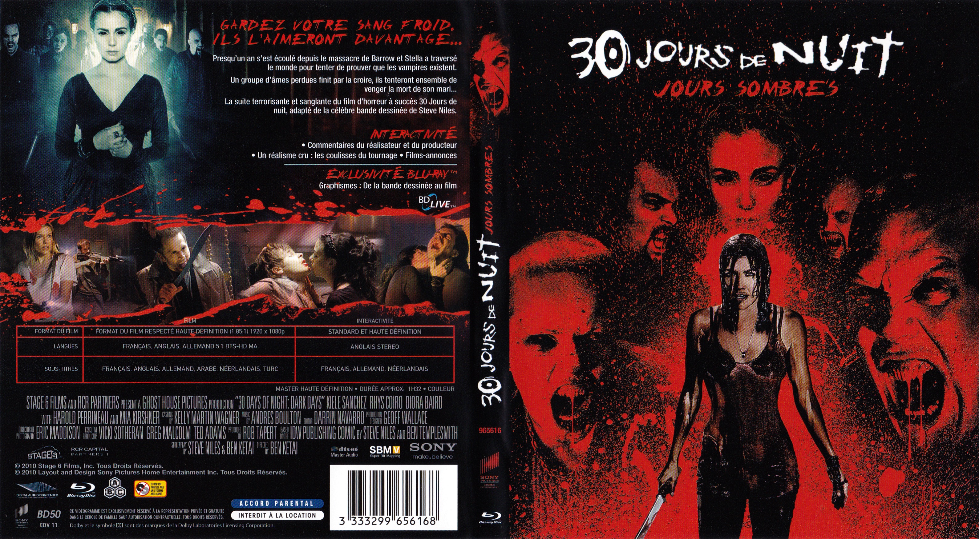 Jaquette DVD 30 jours de nuits - jours sombres (BLU-RAY)