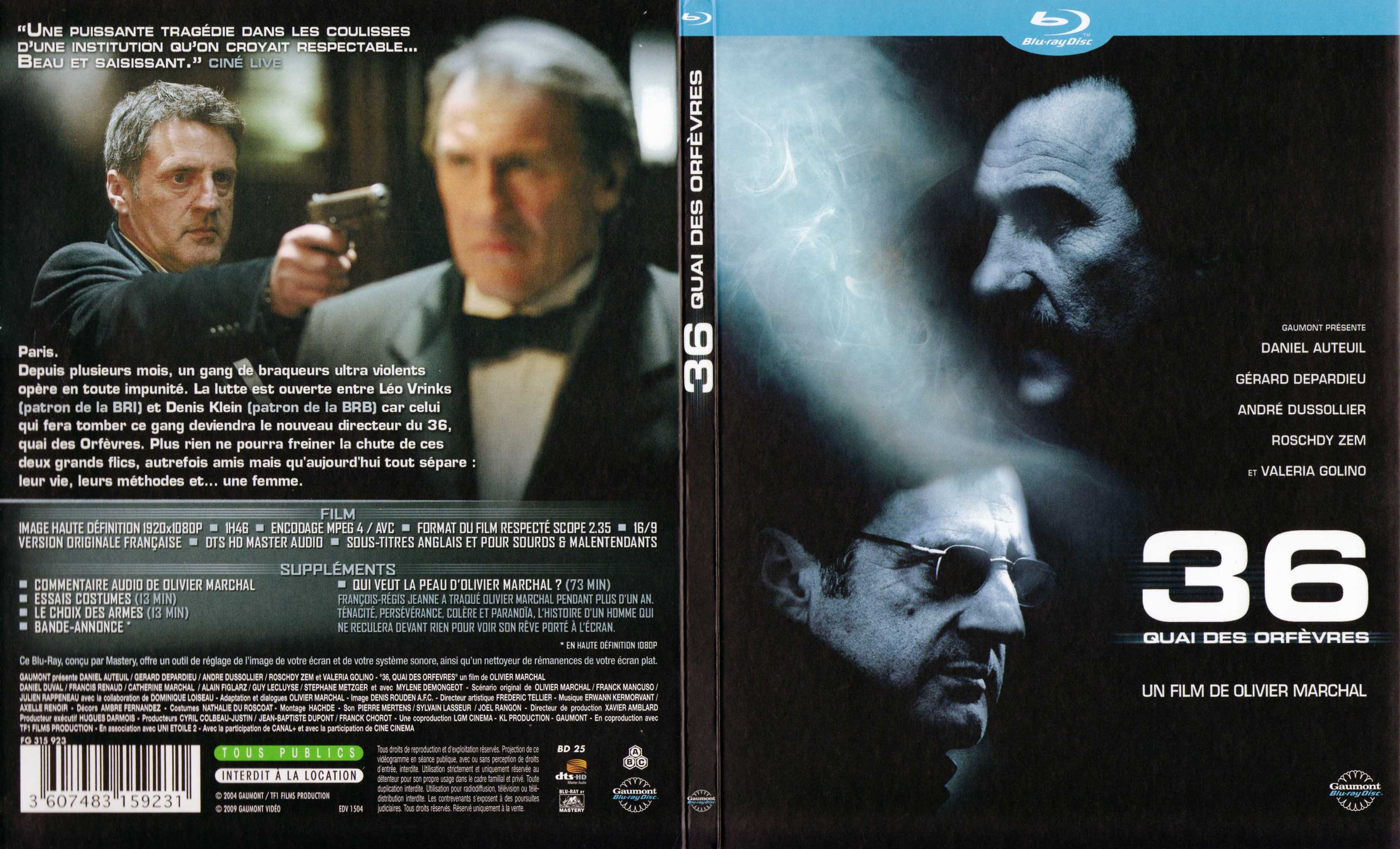 Jaquette DVD 36 quai des orfvres (BLU-RAY)