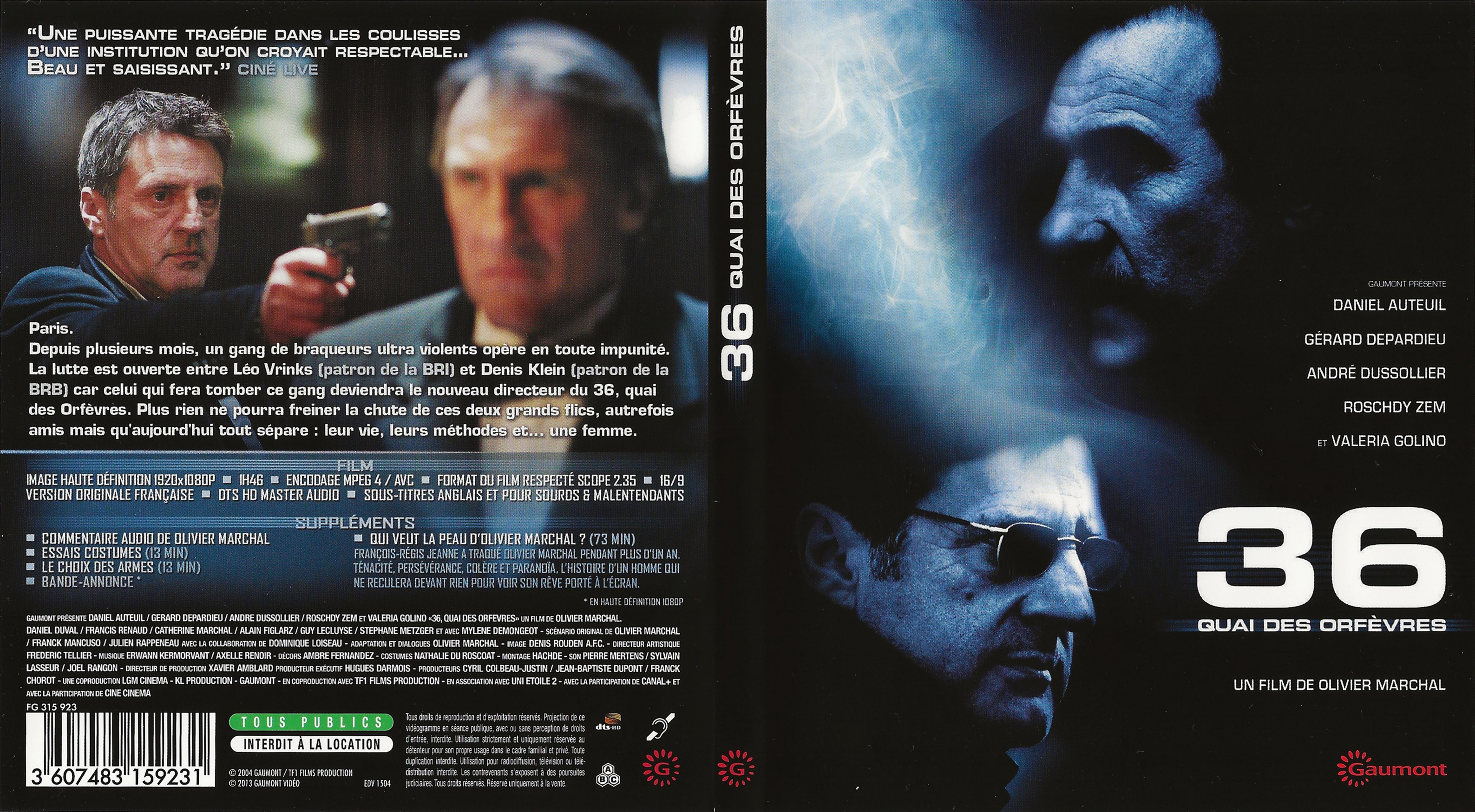 Jaquette DVD 36 quai des orfvres (BLU-RAY) v2
