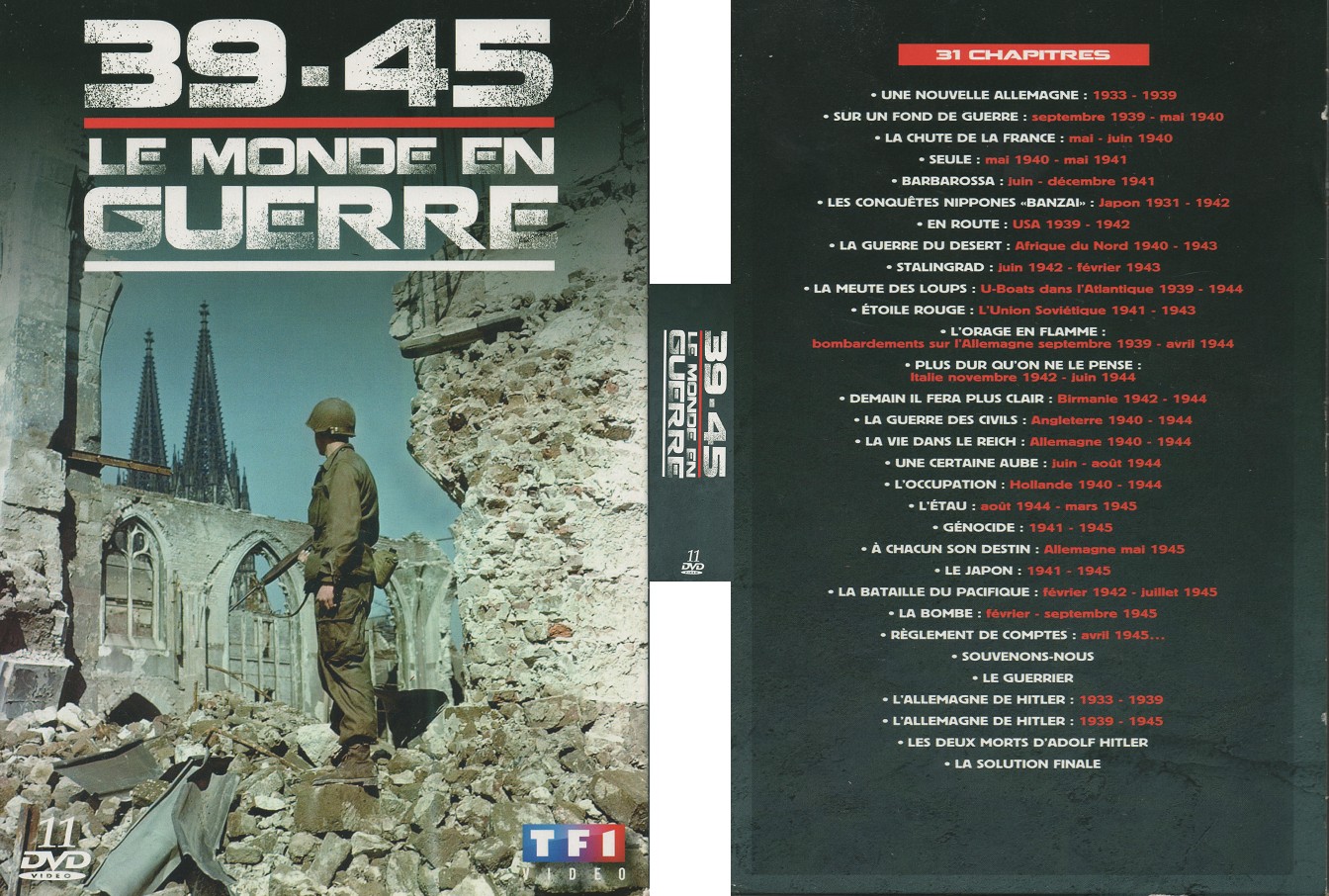 Jaquette DVD 39-45 Le monde en guerre COFFRET