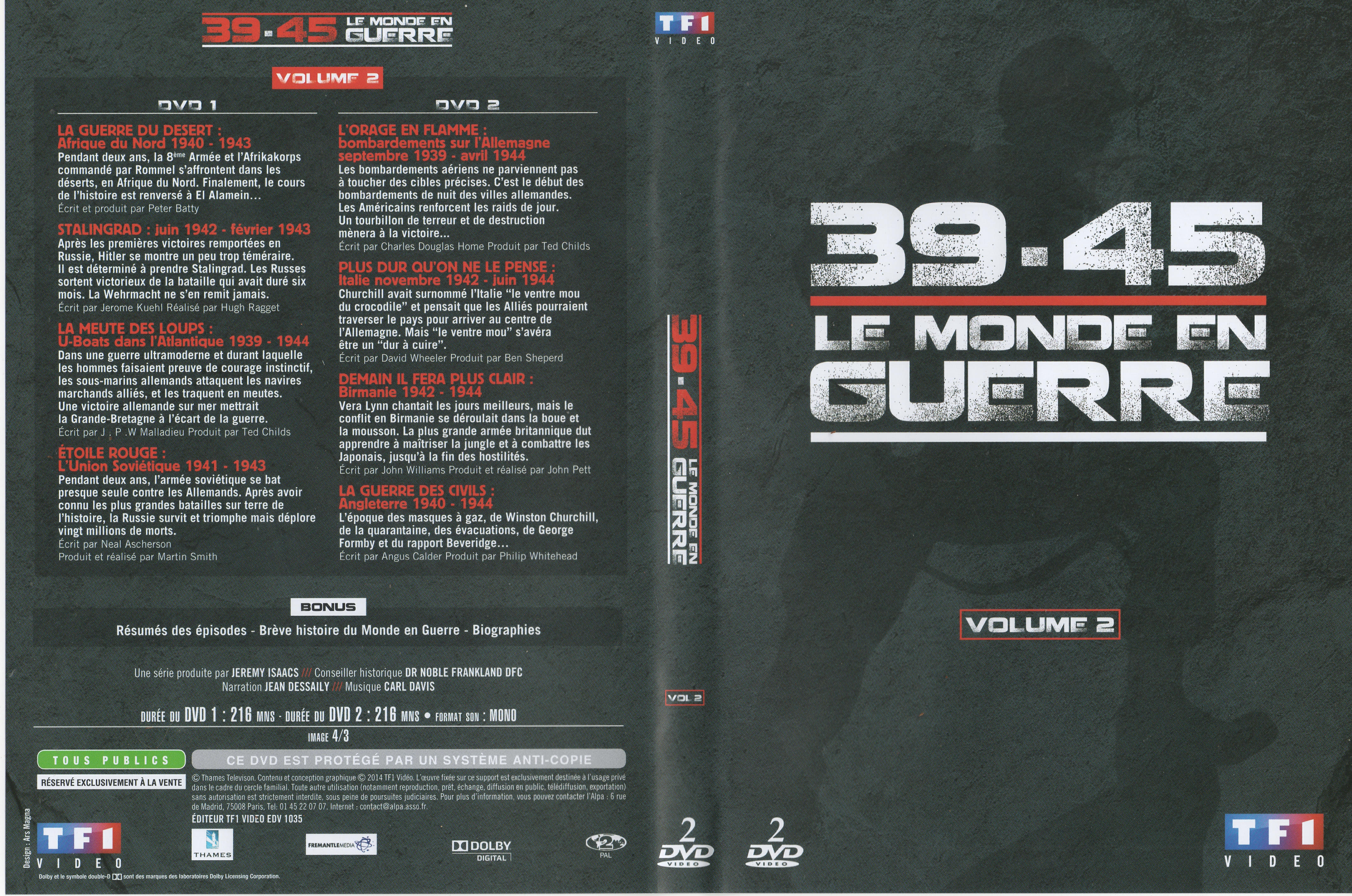 Jaquette DVD 39-45 Le monde en guerre vol 02