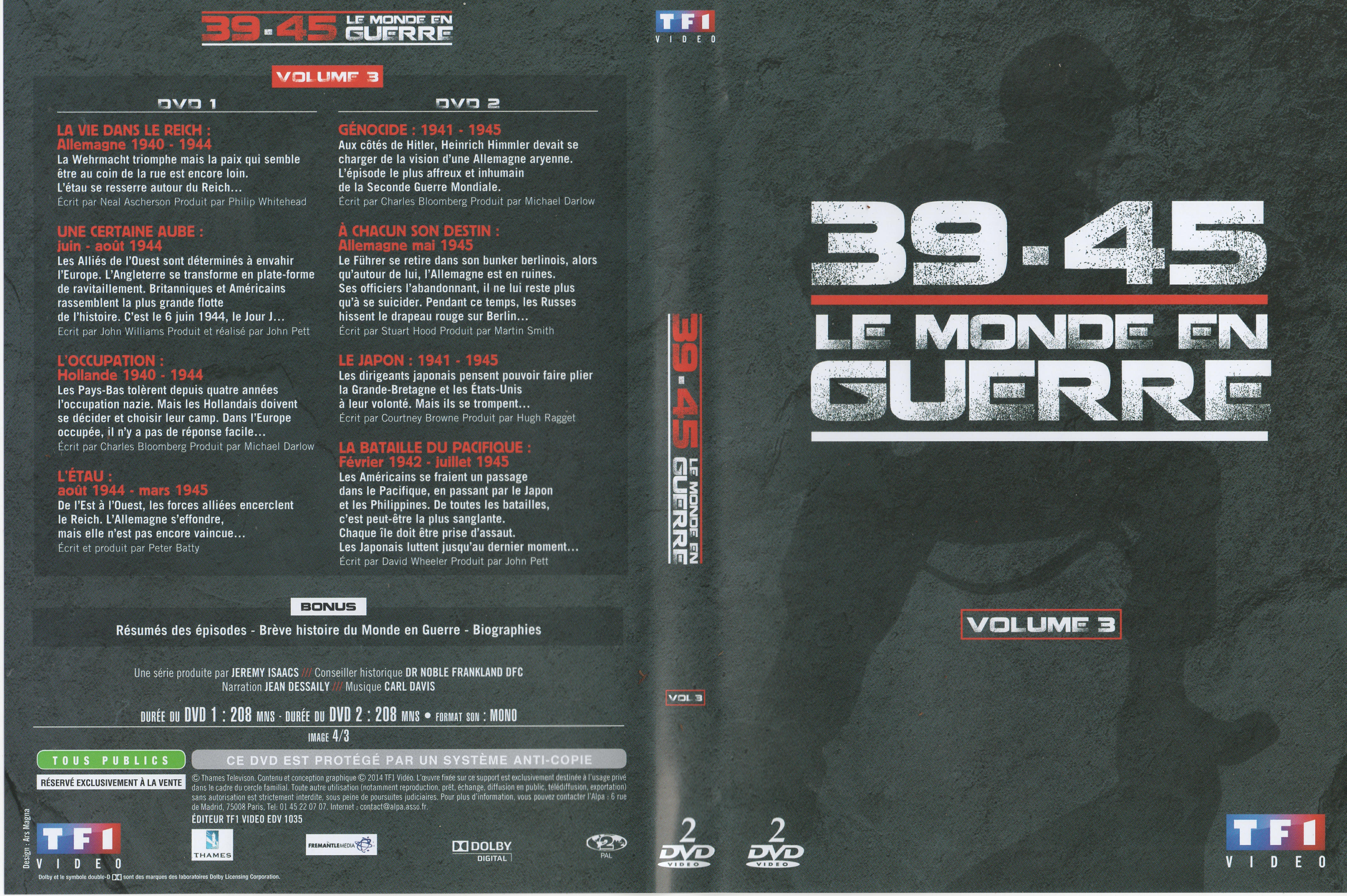 Jaquette DVD 39-45 Le monde en guerre vol 03