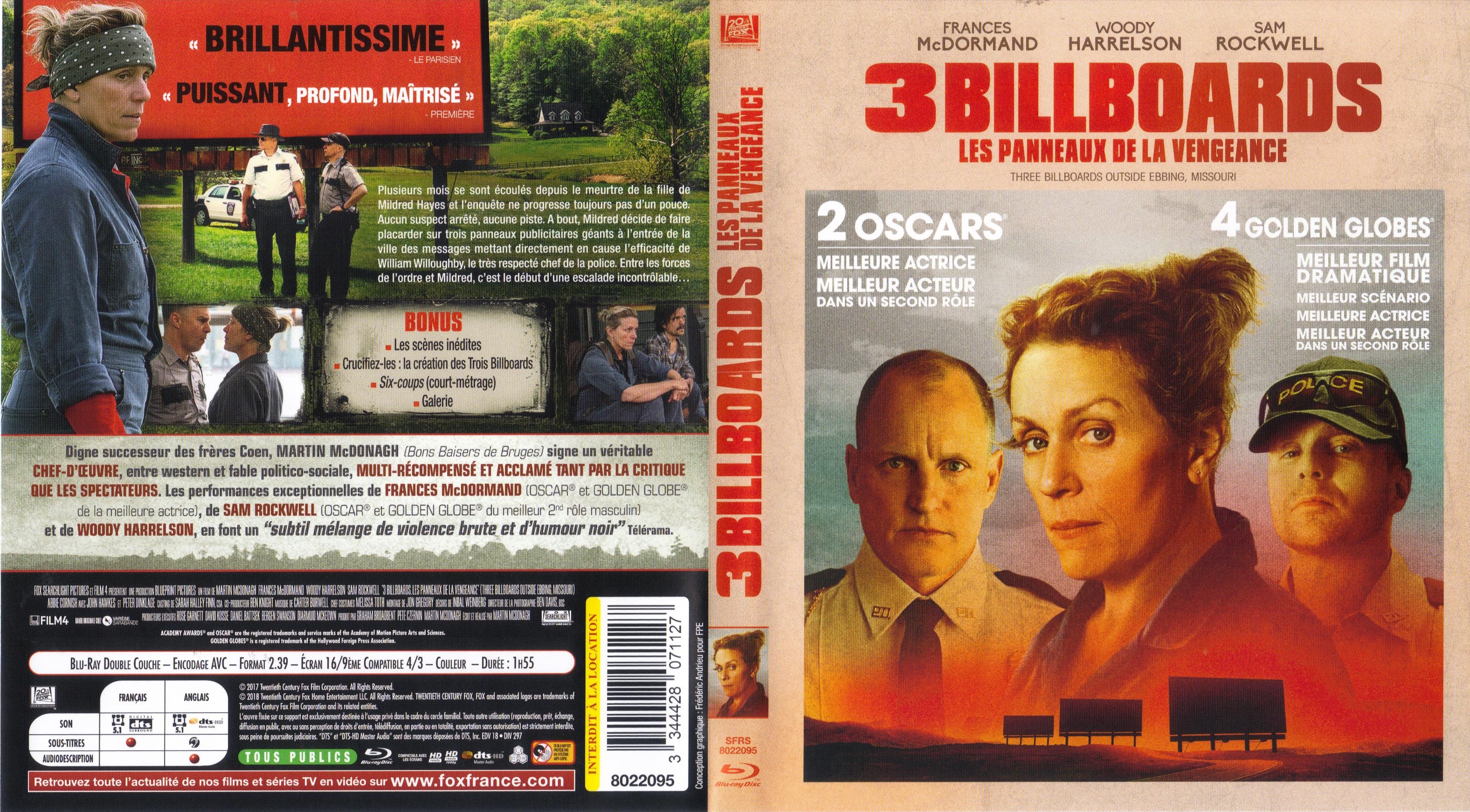 Jaquette DVD 3 Billboards les panneaux de la vengeance (BLU-RAY)