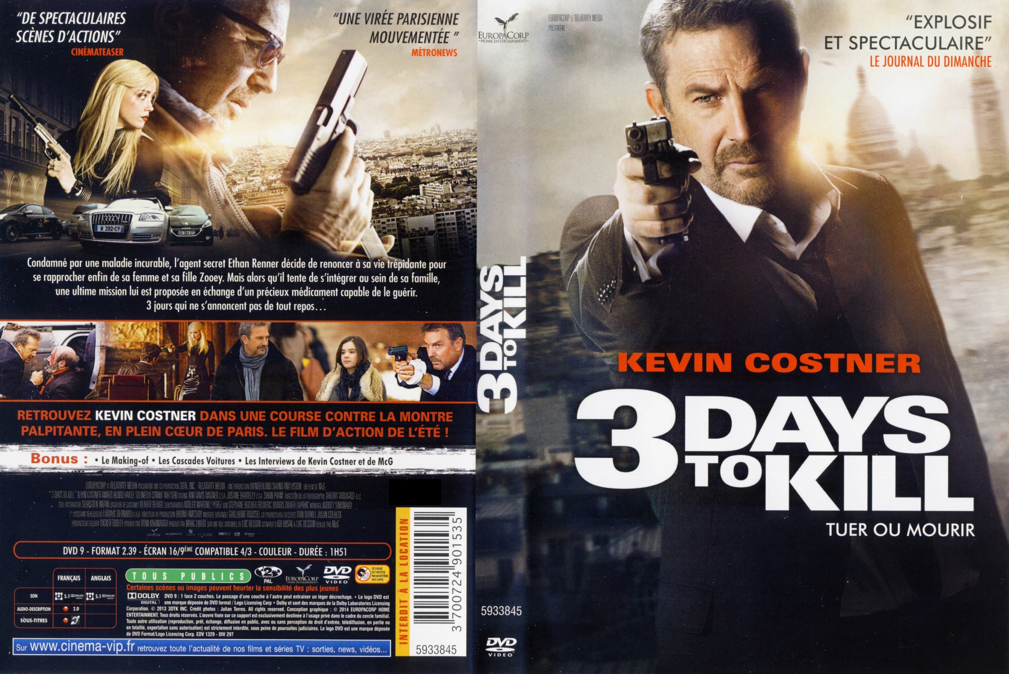 Jaquette DVD 3 Days to Kill