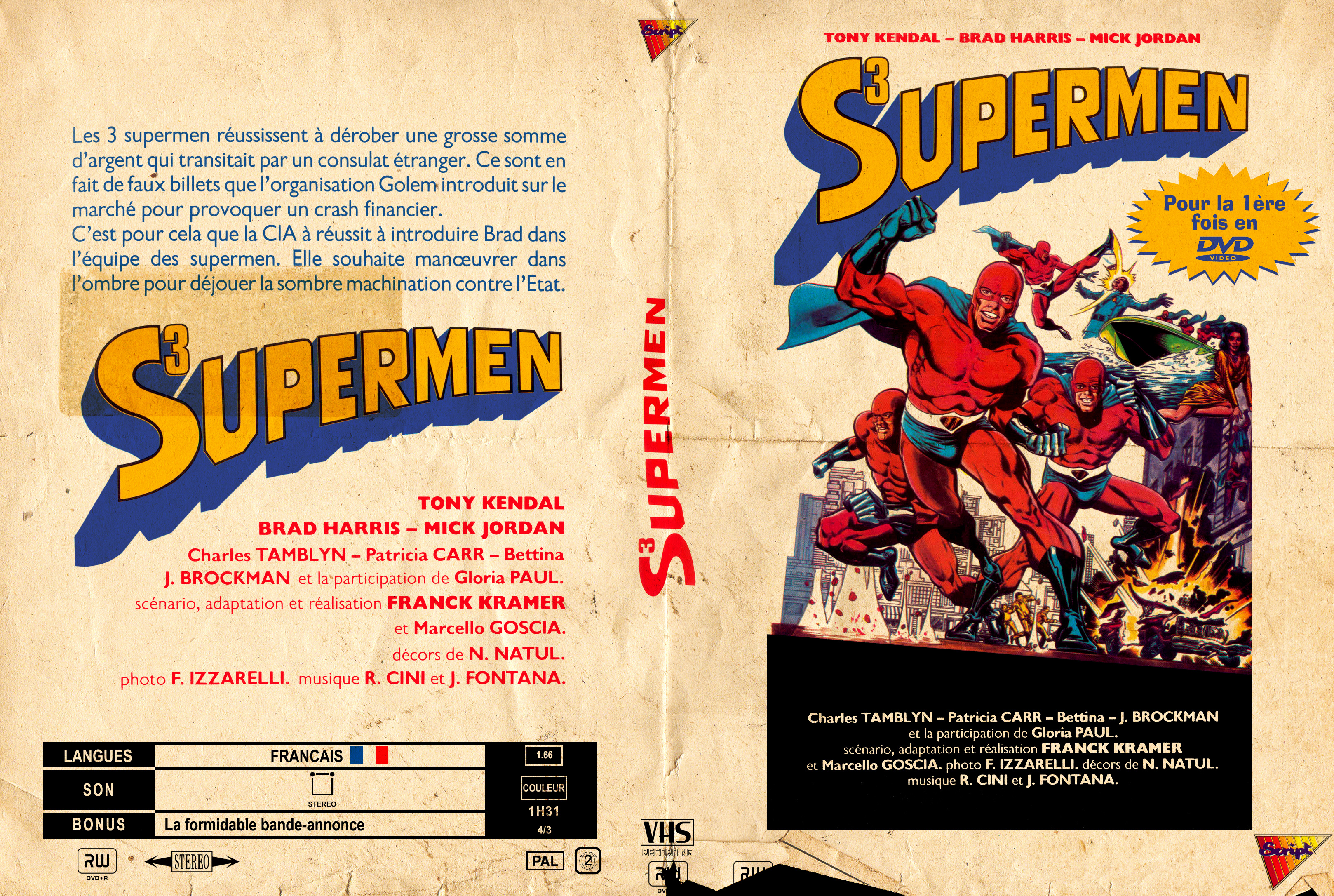 Jaquette DVD 3 Supermen custom